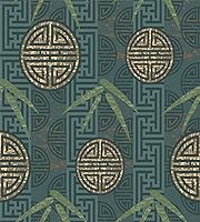 Vista 2 de Ambesonne - Juego de funda de edredón con diseño de arte folclórico, motivos orientales de estilo oriental, hojas circulares y elementos