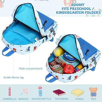 mygreen Toddler Backpack, Kids Backpack for Boys and Girls with Chest Strap