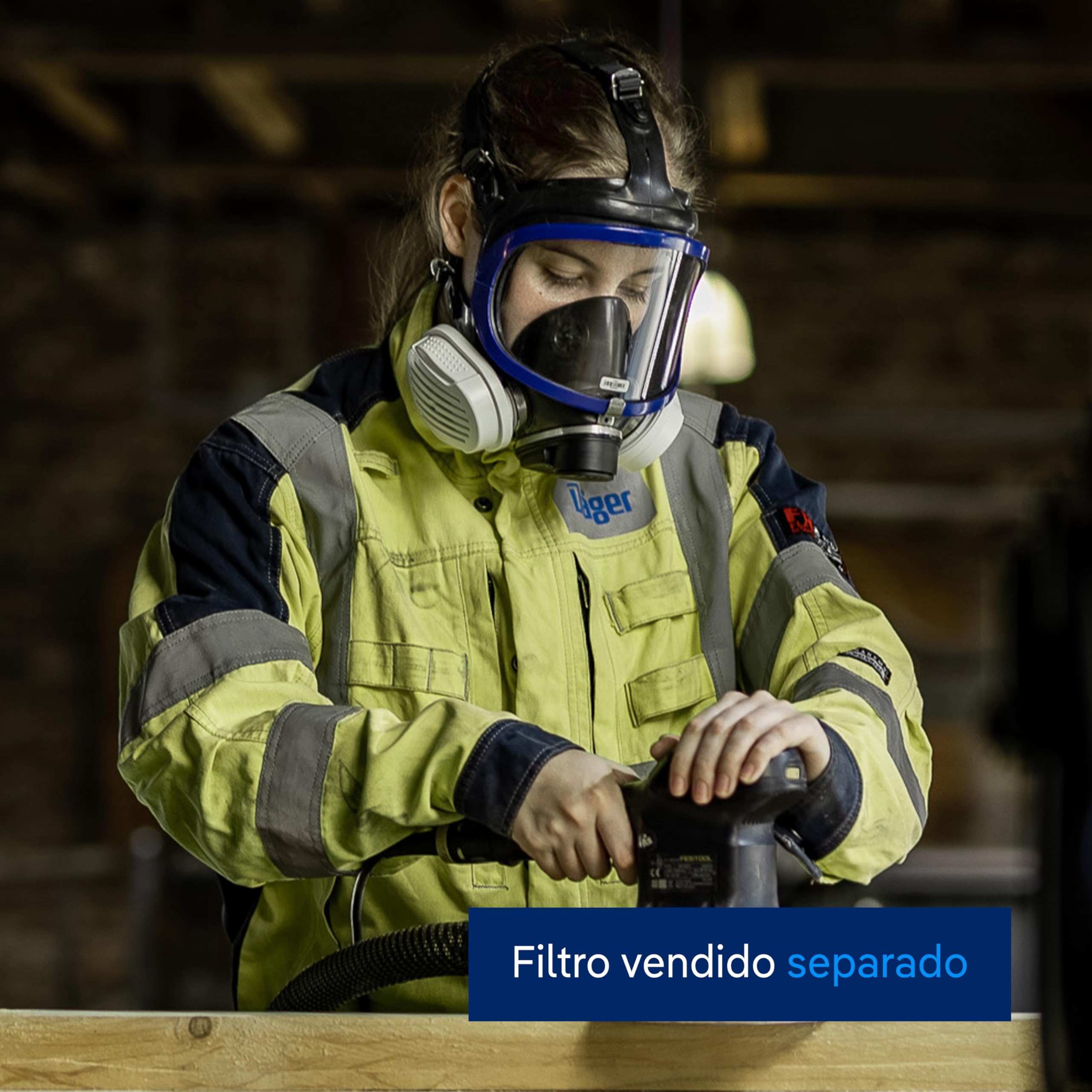 Dräger X-plore 5500 Máscara respiratoria completa de calidad con conexión de rosca de doble filtro para aplicaciones personales e industriales