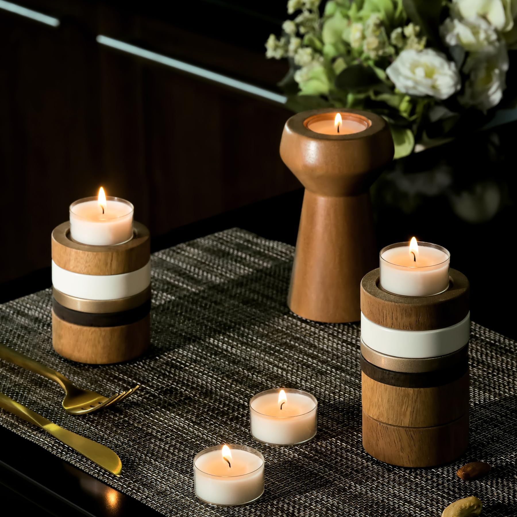 Lot de 300 bougies chauffe-plat géantes de 4 à 4,5 heures, sans fumée européennes, sans fumée dans une tasse en plastique transparent pour Shabbat, mariages, Noël, décoration d'intérieur