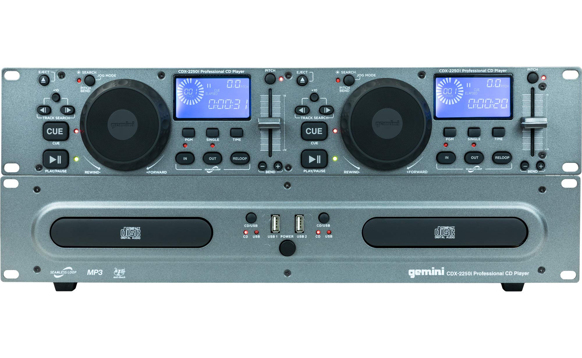 Gemini CDX2250 Lecteur multimédia Noir