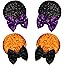 2 Pairs Sequin Mouse Ears Hair Clip Halloween Christmas Glitter Sequin Mouse Hair Barrettes Bow Ear Clip for Halloween Costum