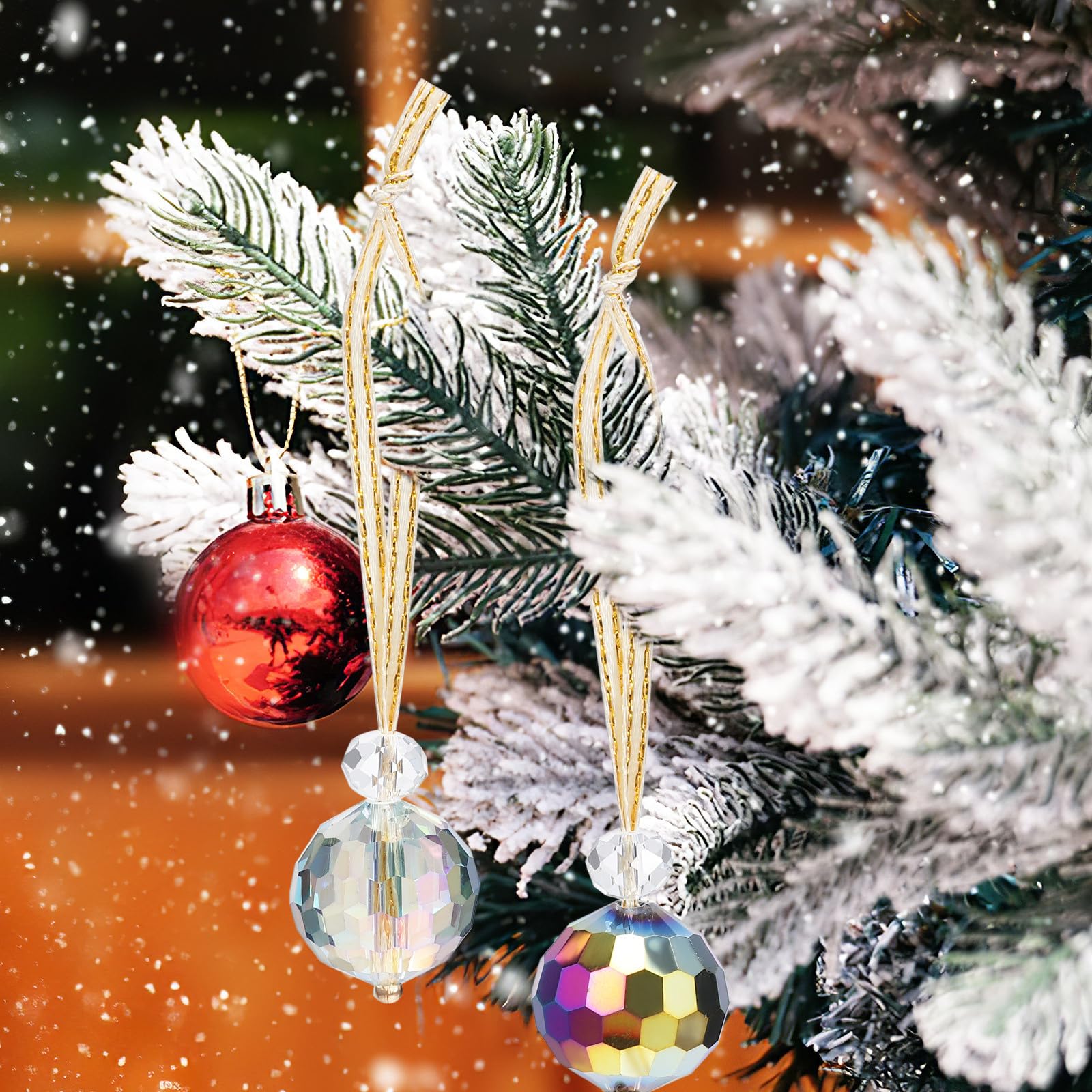 minkissy 5 Set Pendente Decorativo in Cristallo Artificiale per Albero e