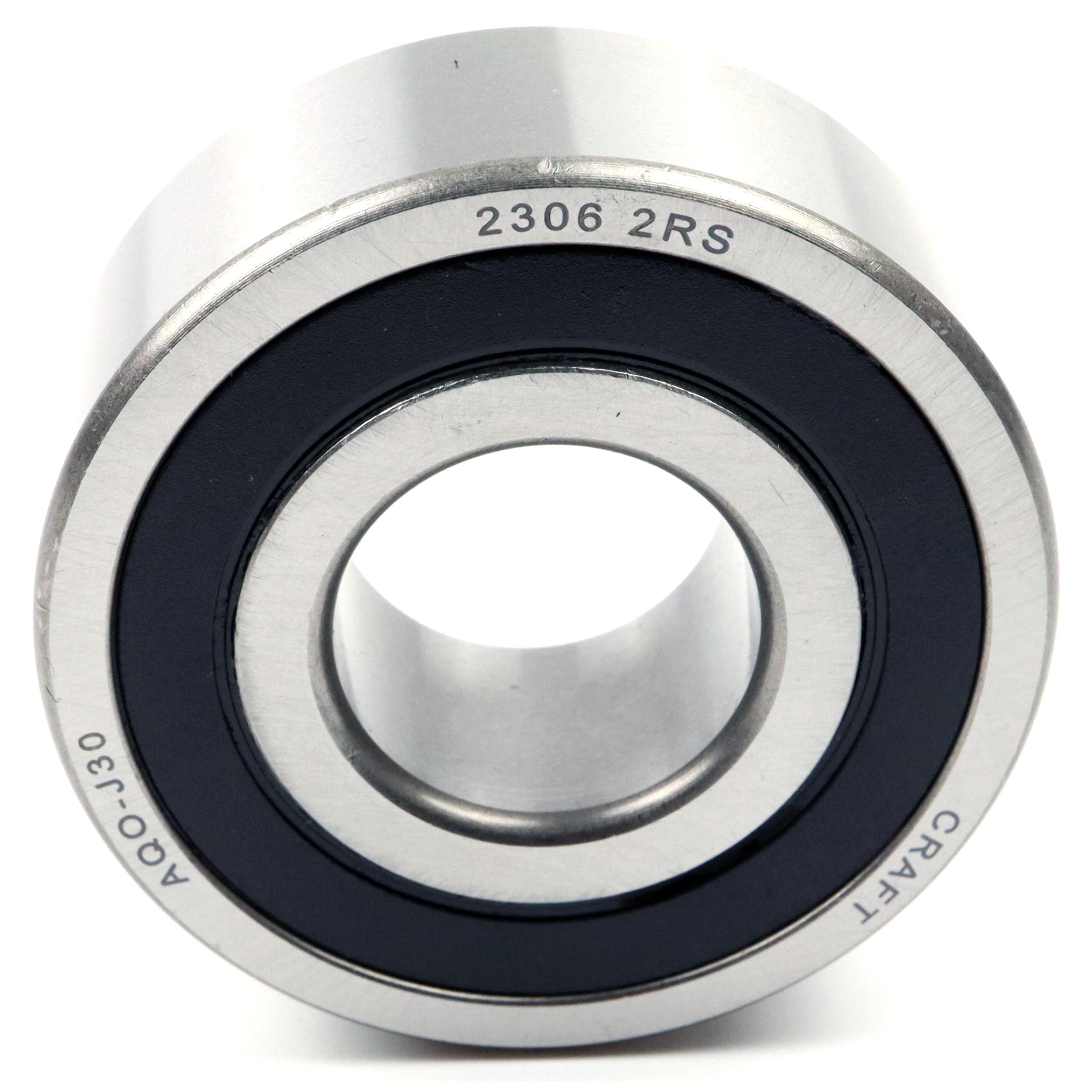 Pendelkugellager 2306 2RS 30x72x27mm, DIN 630, hohe Belastbarkeit, langlebige selbsthaltende Pendelkugellager, geringe Reibung, ideal für Förderanlagen, Industriemotoren
