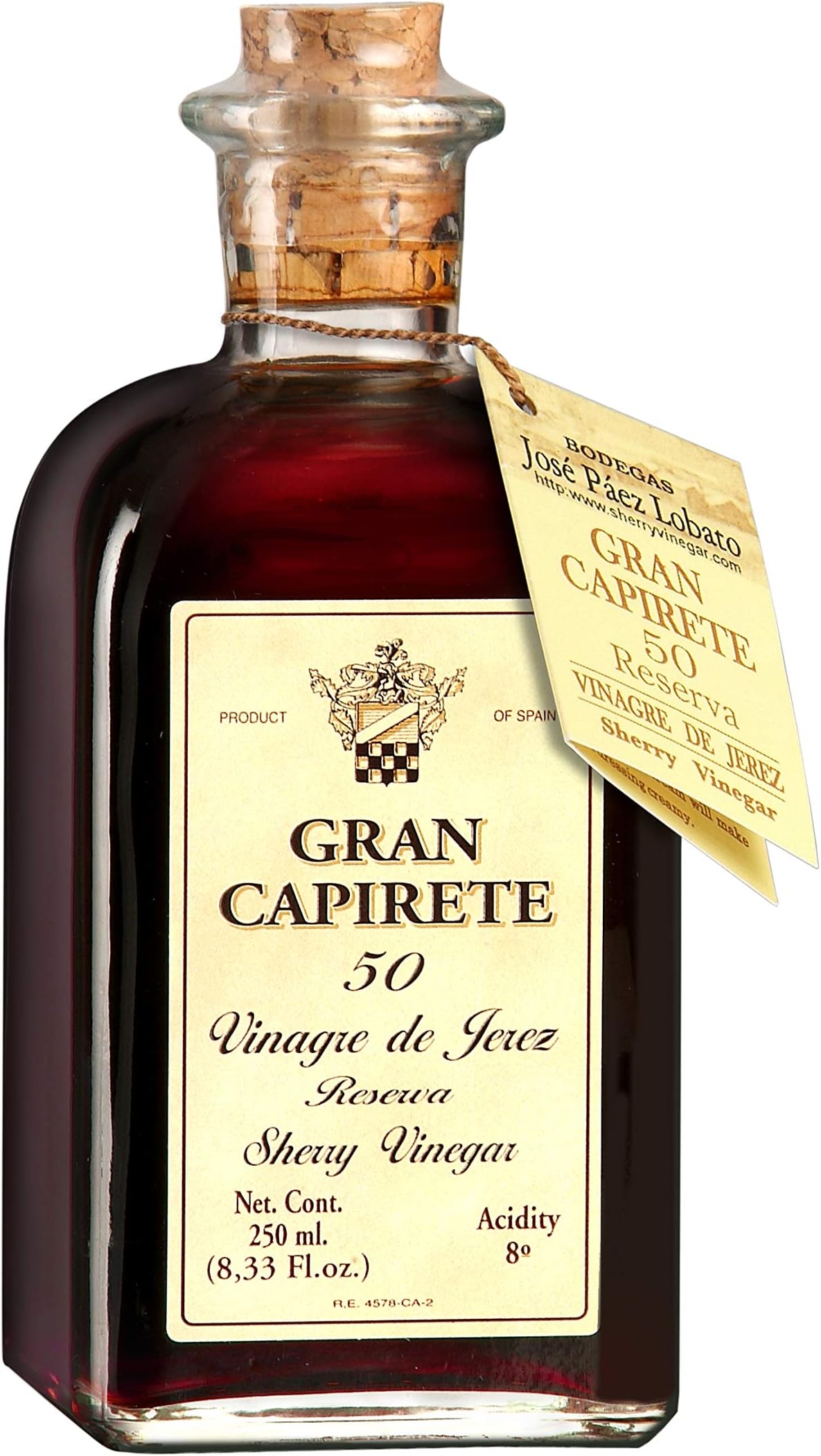 GRAN CAPIRETE 50 - Spanish Sherry Vinegar Reserve (50 years old) - Glass bottle 8.45 Fl.Oz