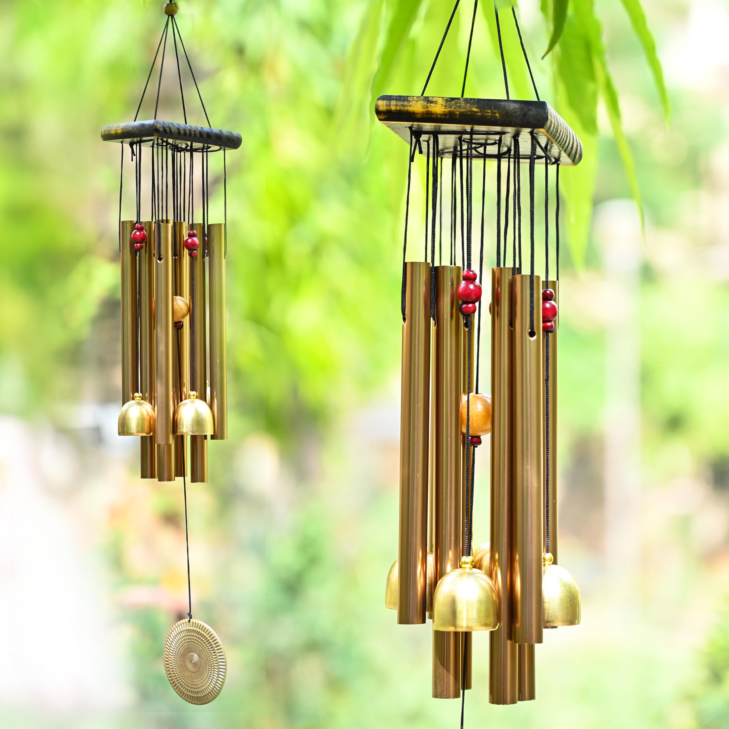 ZAICUS Wind Chime for Home Decor, Balcony, Garden, Door, Outdoor & Indoor Use – Metal Hanging Bell Windchime 52cm