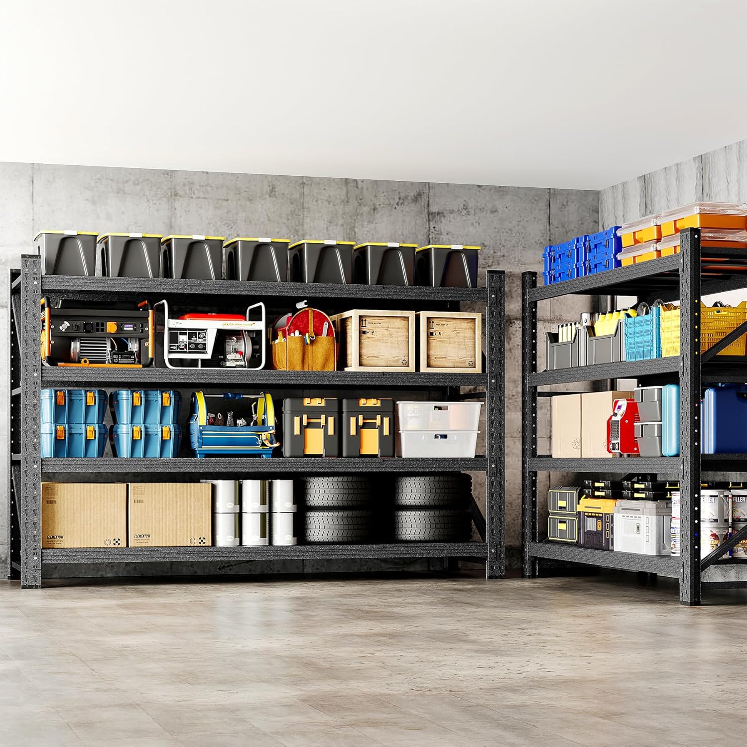 71" W Storage Shelves 5000lbs Garage Metal Shelving Heavy Duty Garage Shelves Adjustable Storage Shelves for Industrial, Factory,71" W X 24" D X 69" H - Image 6