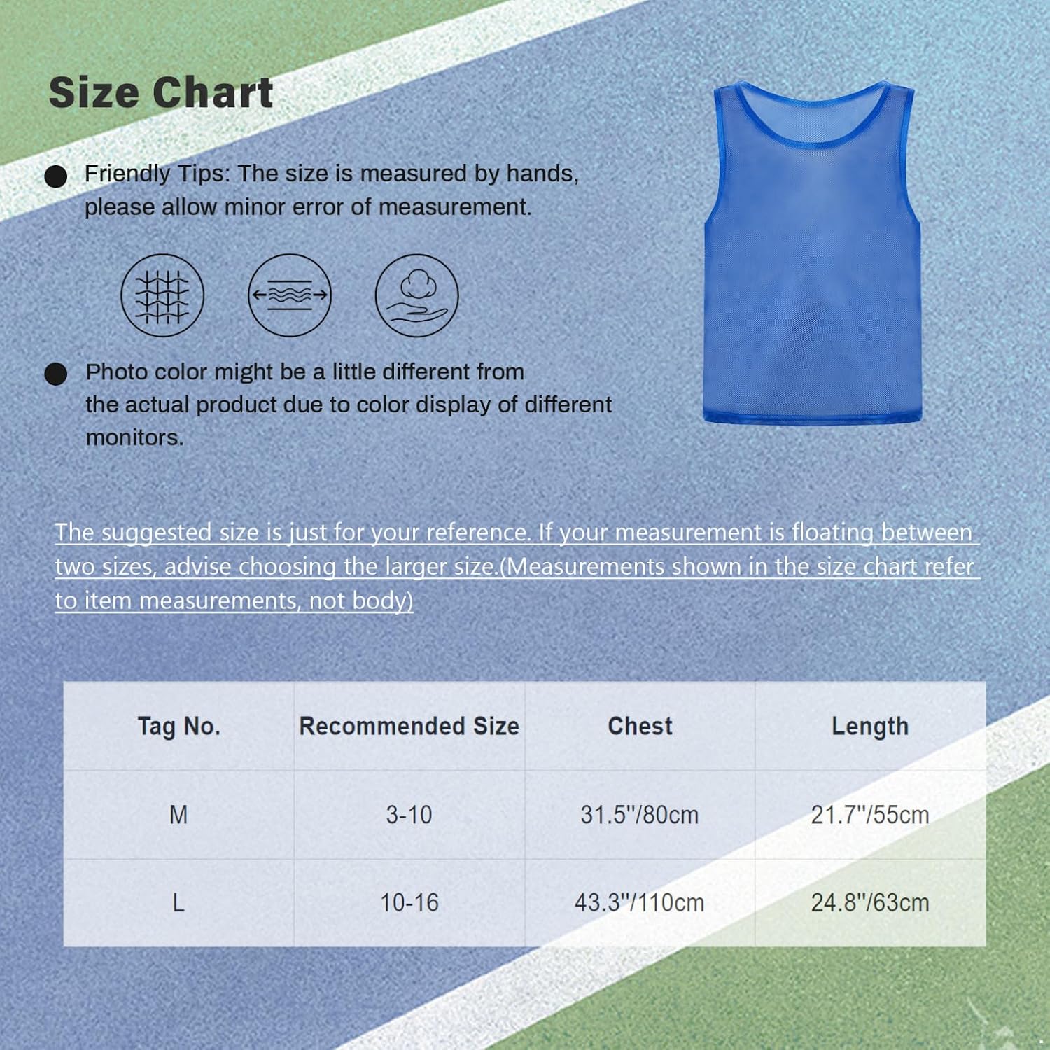 TiaoBug Unisex Kids Hollow Out Mesh Fishnet Vest Sleeveless See Through Basketball Football Scrimmage T-Shirt