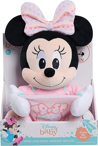 Miniatura 6 de Disney Baby Just Play - Peluche interactivo de Minnie Mouse de 11 pulgadas, música, frases y movimiento, juguetes para niños a partir de 9 meses