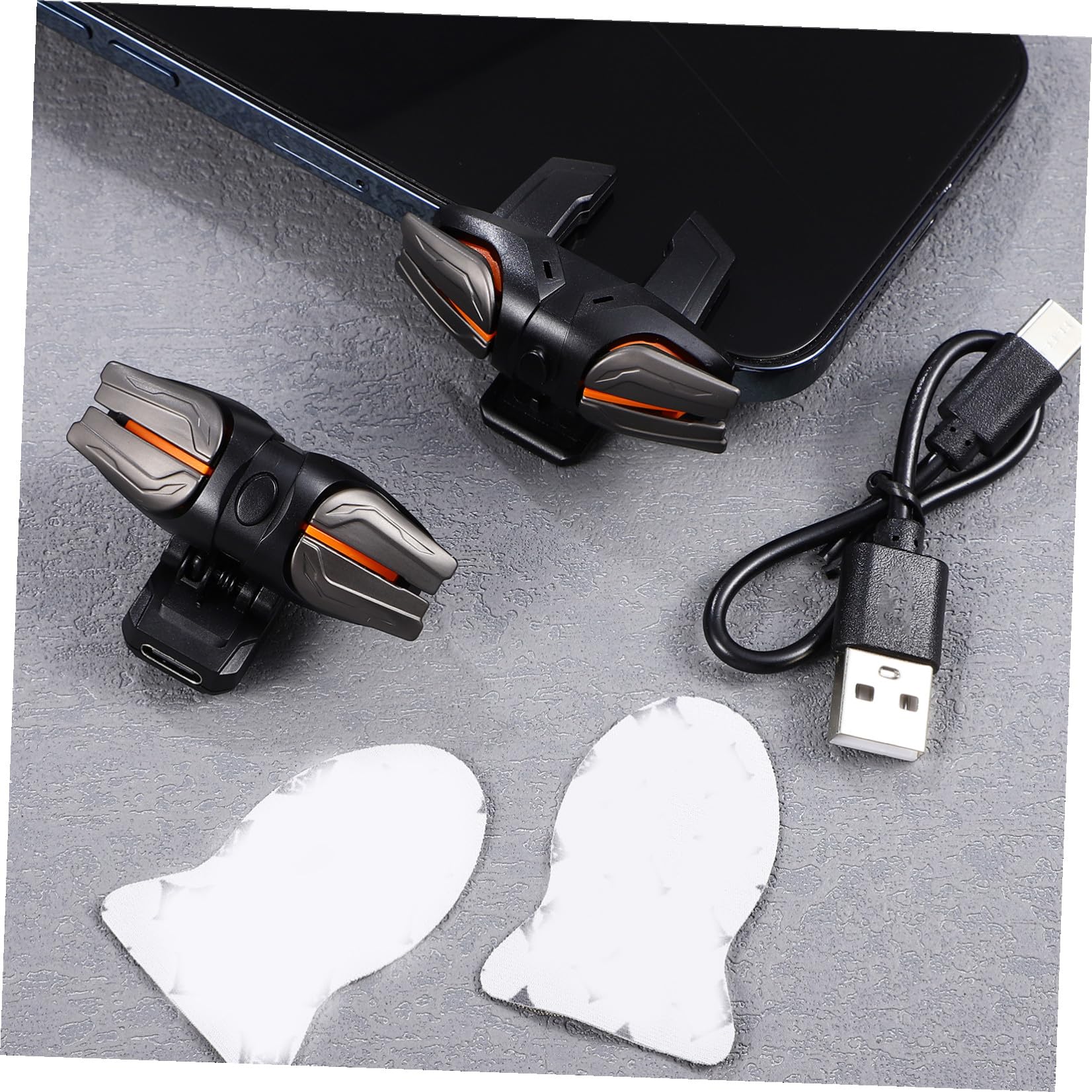 ABOOFAN Mobile Game Controller Trigger mit Ladegerät Empfindliche Gaming Controller für Smartphones Kompatibel mit Handyhüllen Inklusive Atmungsaktiven Fingersleeves für Präzises