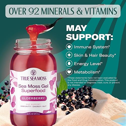 Miniatura 8 de TrueSeaMoss Wildcrafted - Gel de musgo marino irlandés  Nutritiva masa marina cruda rica en minerales, proteínas y vitaminas  Musgo marino
