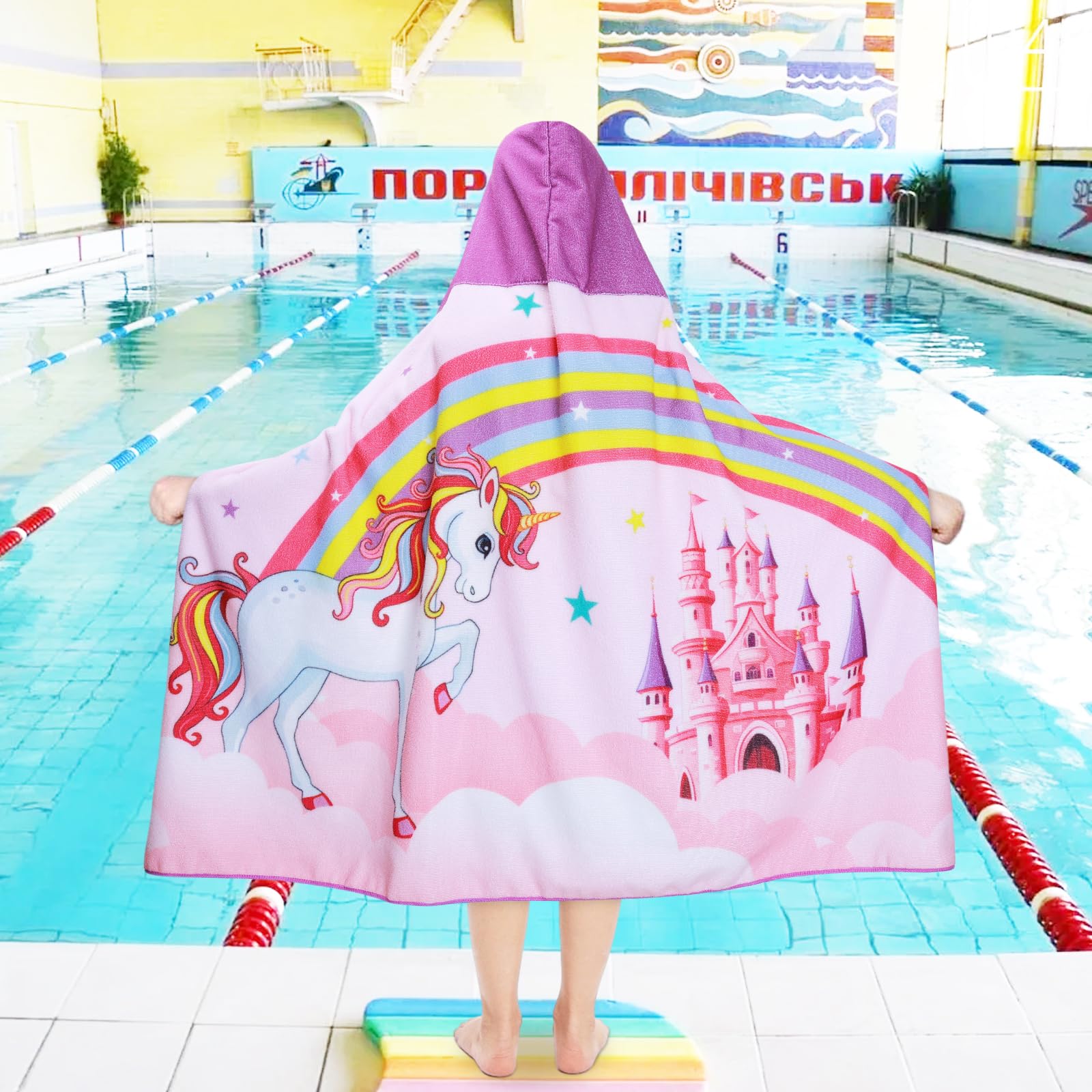 Coffret Bebe Naissance Cape De Bain Et Gant De Toilette Biche - Blush, Linge De Maison Et Décoration Cape De Bain Bebe Fille