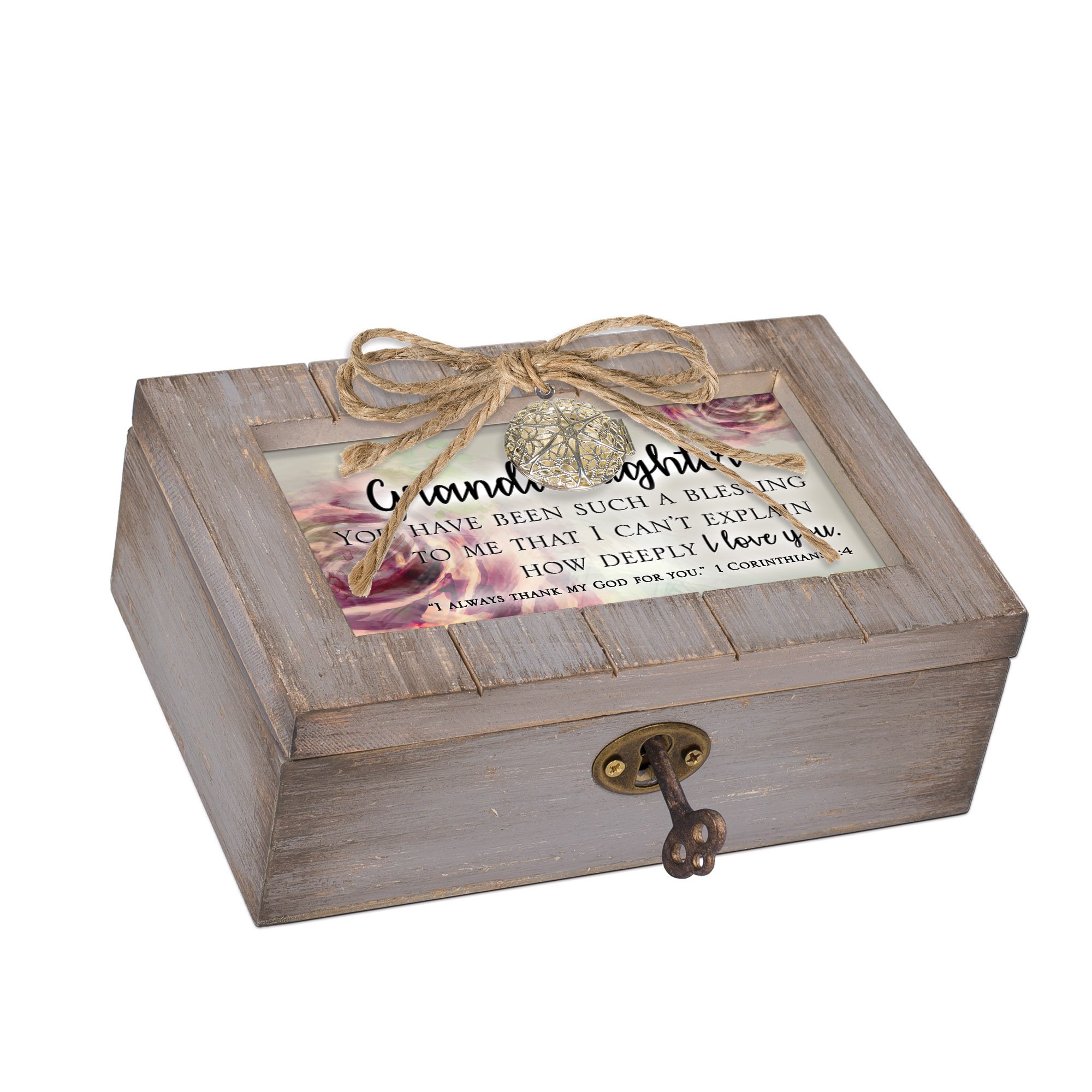 Caja de música para nieta gris un recuerdo eterno lleno de amor y bendición