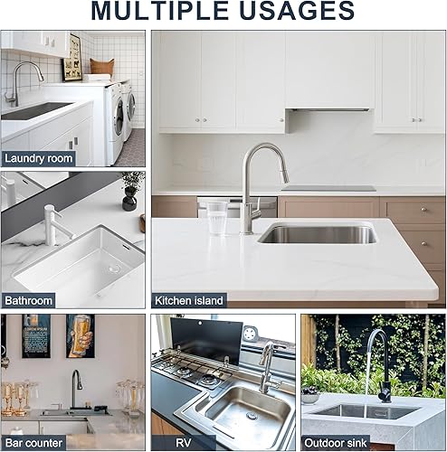 Miniatura 7 de Protector de salpicaduras para grifo de cocina, tapete de silicona para grifo de agua, almohadilla de drenaje para fregadero detrás del grifo,