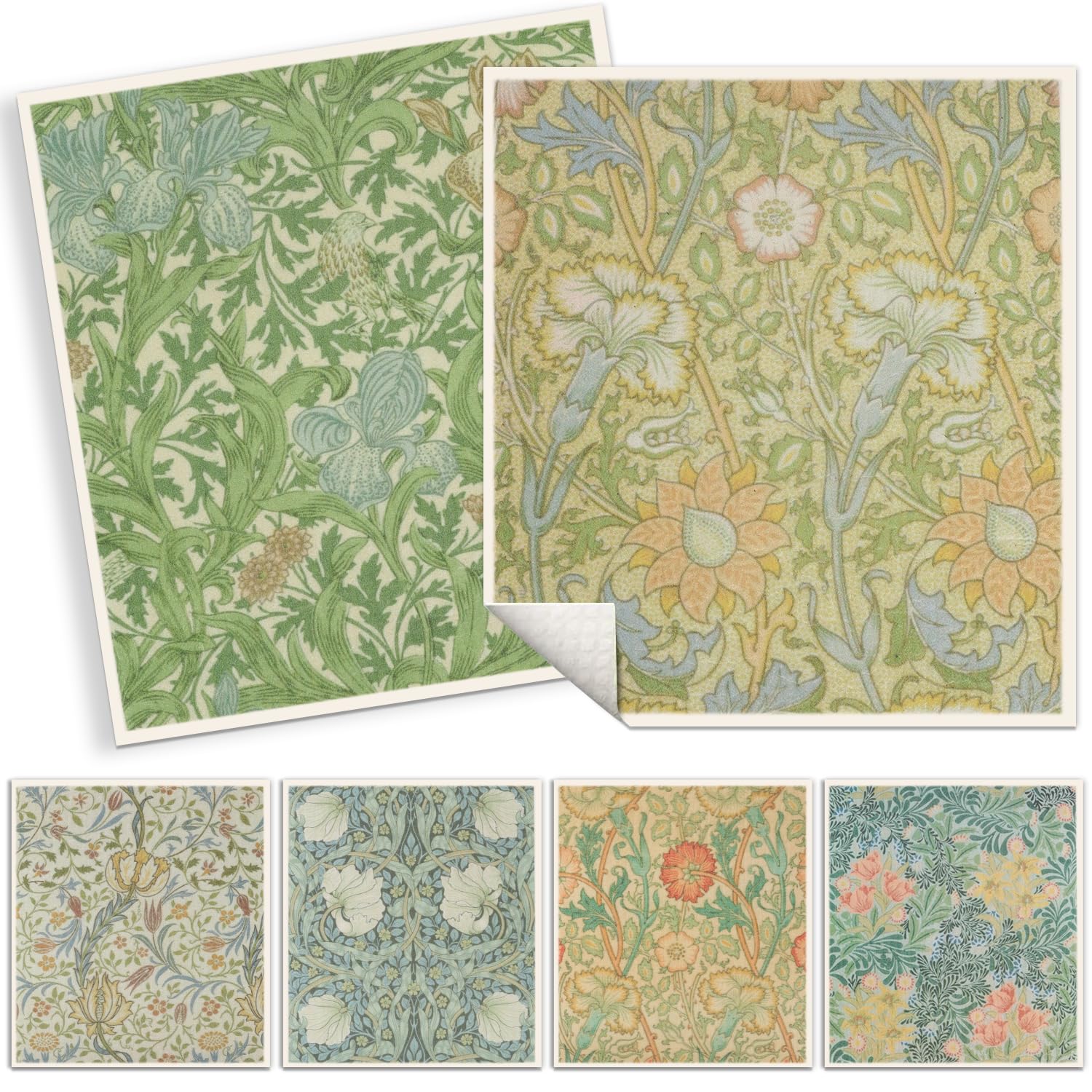 6 Pack Swedish Dishcloths for Kitchen |Watercolor Dish Towels | Reusable Paper Towels Washable | Non-Scratch Cellulose Sponge Cloths | No Odor, Biodegradable, Swedish Cloths, Fruit Plants