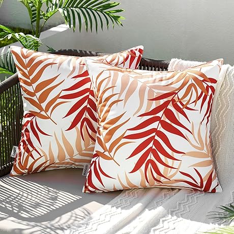 MIULEE Fall Decorative Outdoor Waterproof Throw Pillows