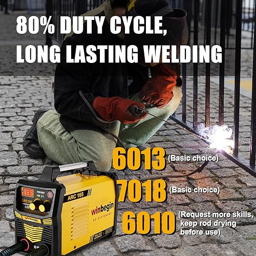 Miniatura 4 de Máquina de soldadura por arco de 110 V220 V, pantalla digital, varilla máxima de 165 A 532 pulgadas, soldador de palo resistente, soldadura fácil,