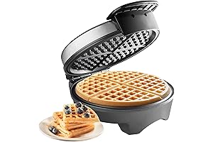 CucinaPro Thin Waffle Maker - 7'' Non-Stick Electric Iron Griddle for Crispy American Breakfast Waffles