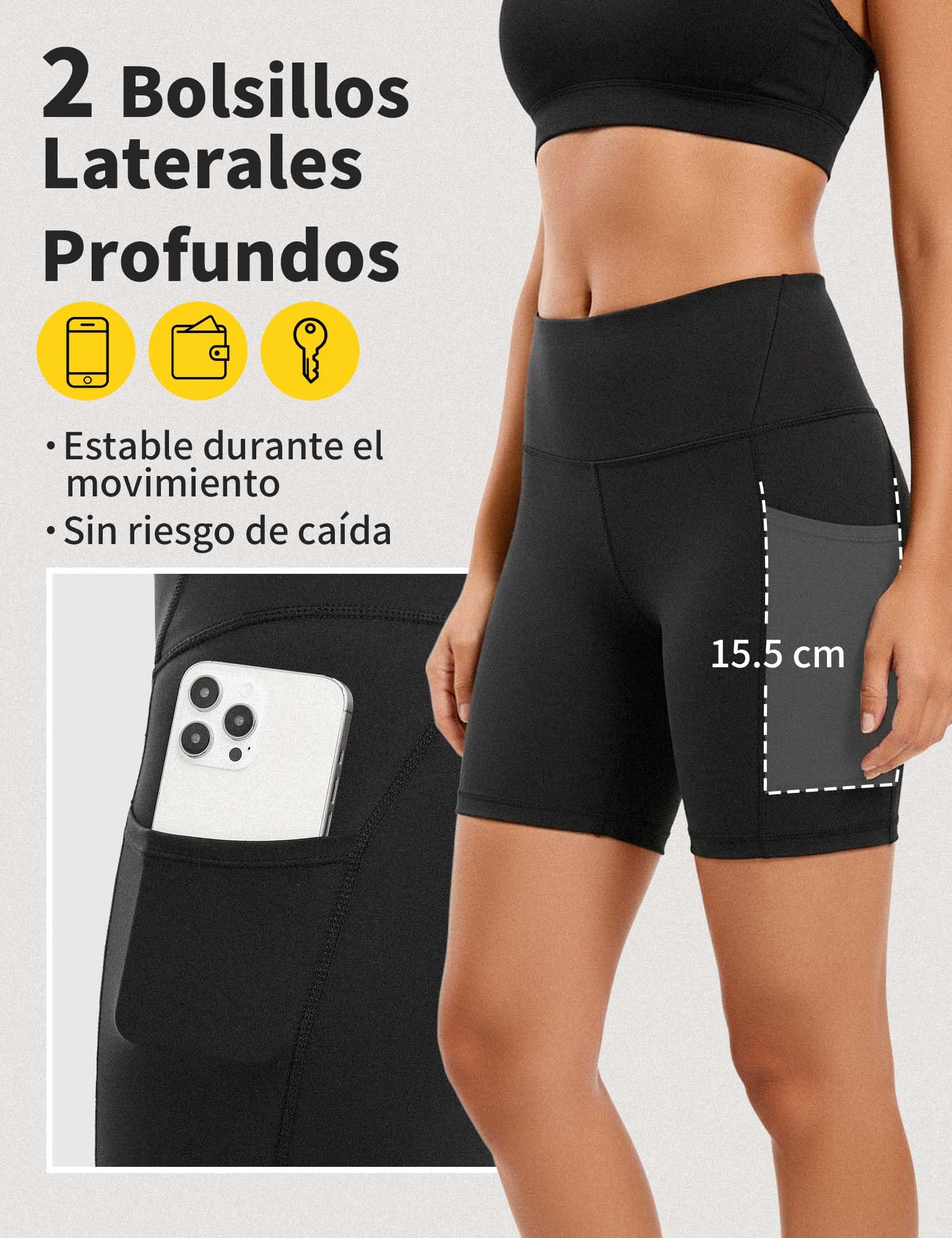 CAMBIVO Mallas Deporte Mujer, Leggins Deportivos Cintura Alta, Leggings Mallas Push up, Pantalones Yoga con Bolsillos para Yoga Pilates Gimnasio Deporte Gym Running
