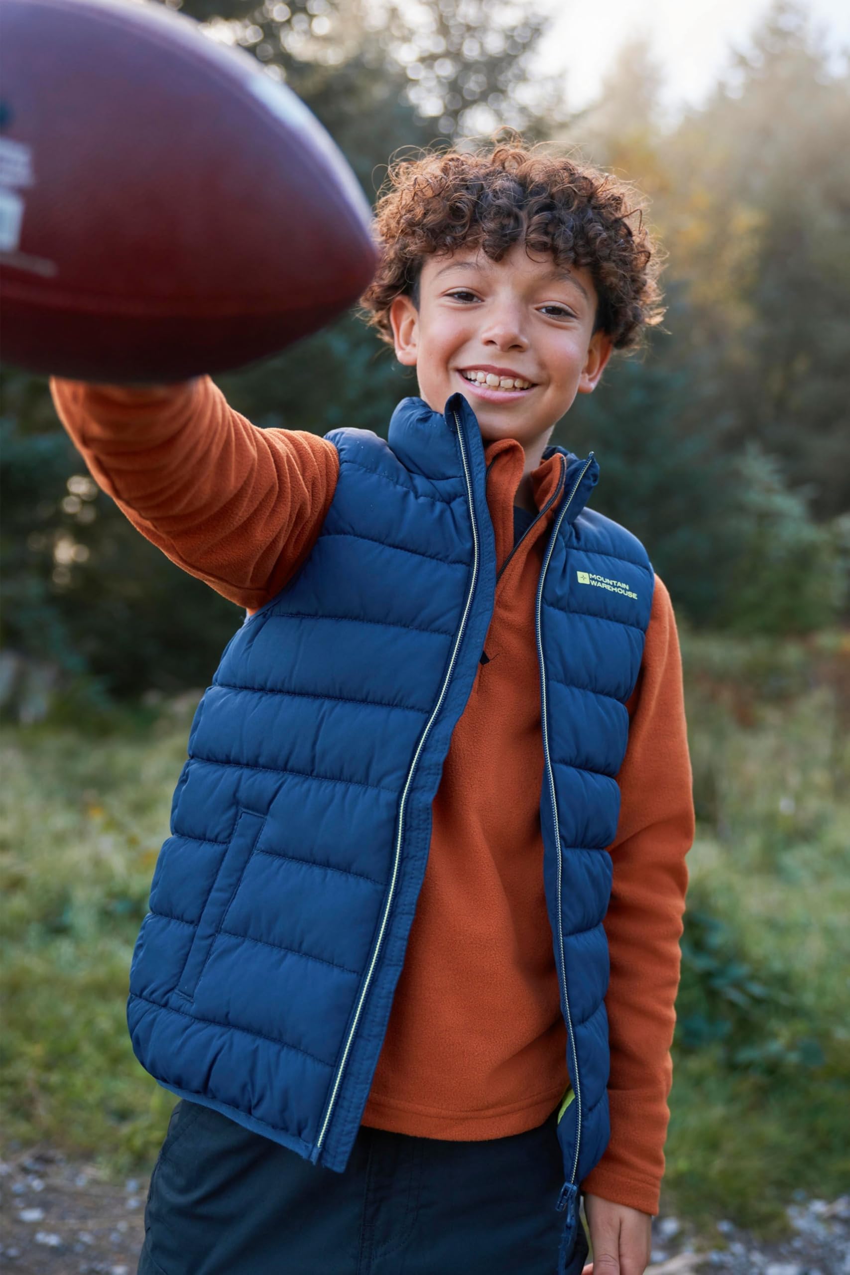 Mountain Warehouse Veste matelassée Rocko pour Enfant - Résistante à l’Eau - en Microfibre - avec 2 Poches Avant Vert 2-3 Ans