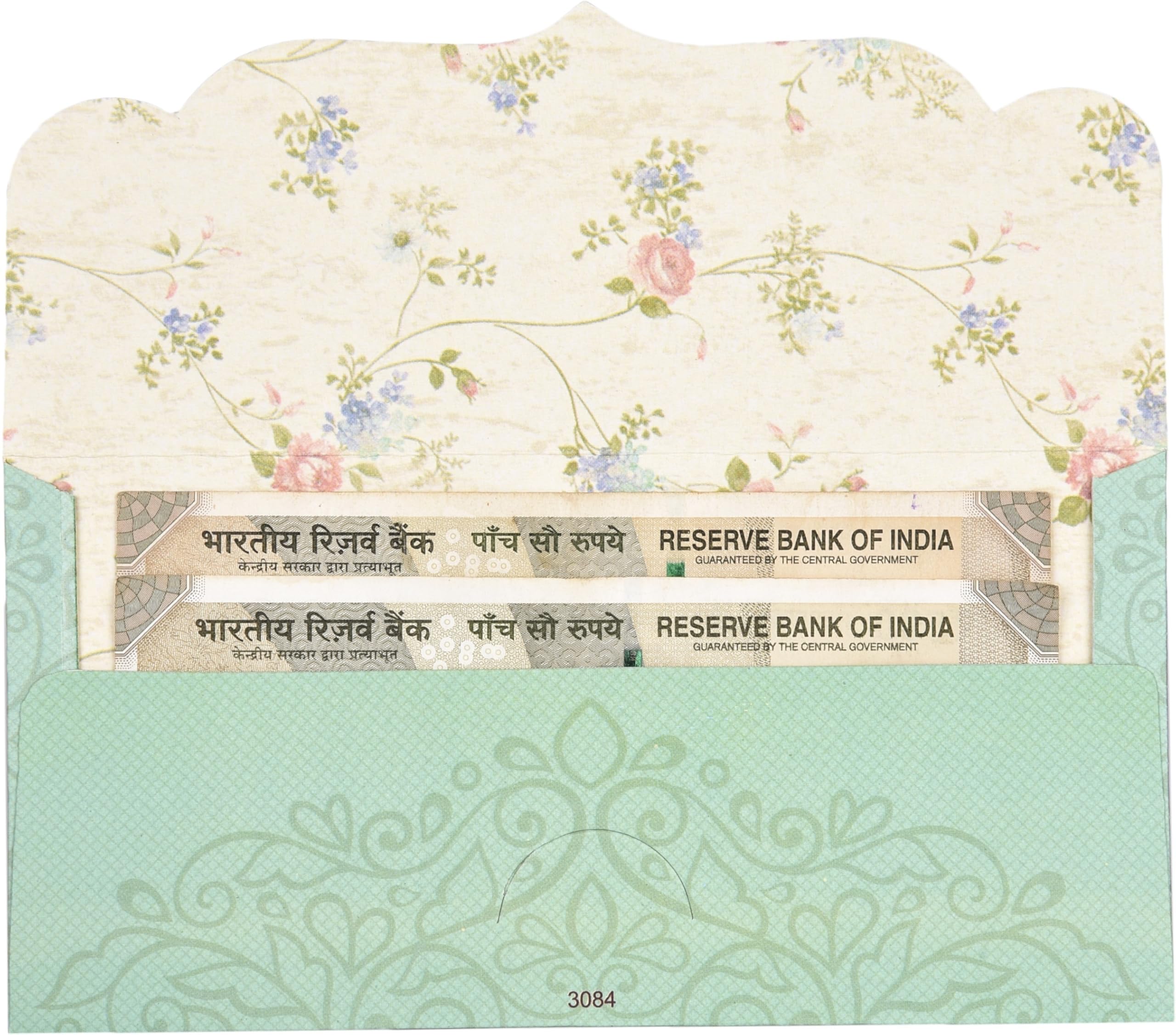 Fonsie Blue pattern cash envelopes pack of 10 for gifting money on wedding gift, baby shower gift, shagun, family gatherings with name space. 2
