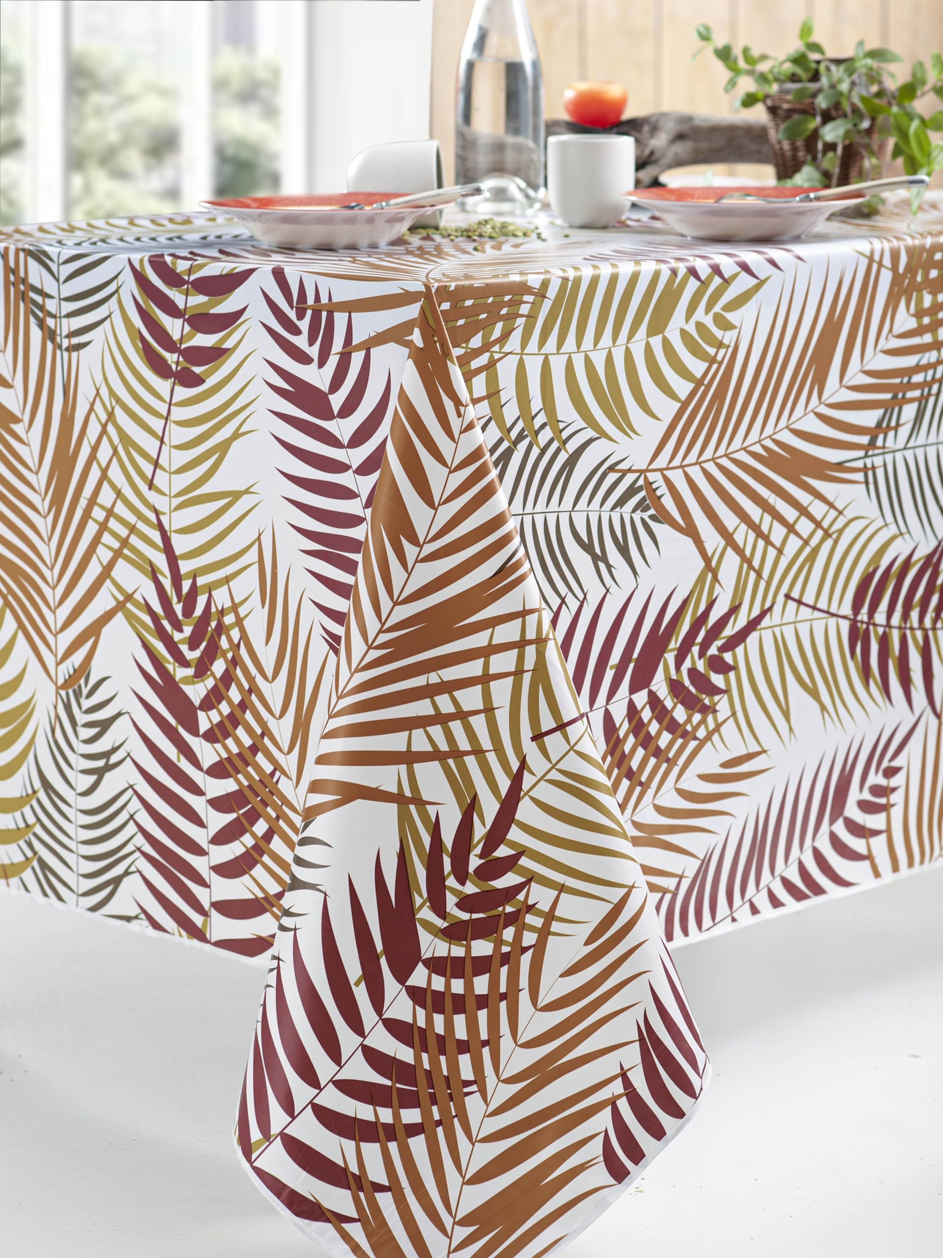 CALITEX Sumatra Oilcloth Bias Finish Round 140 cm