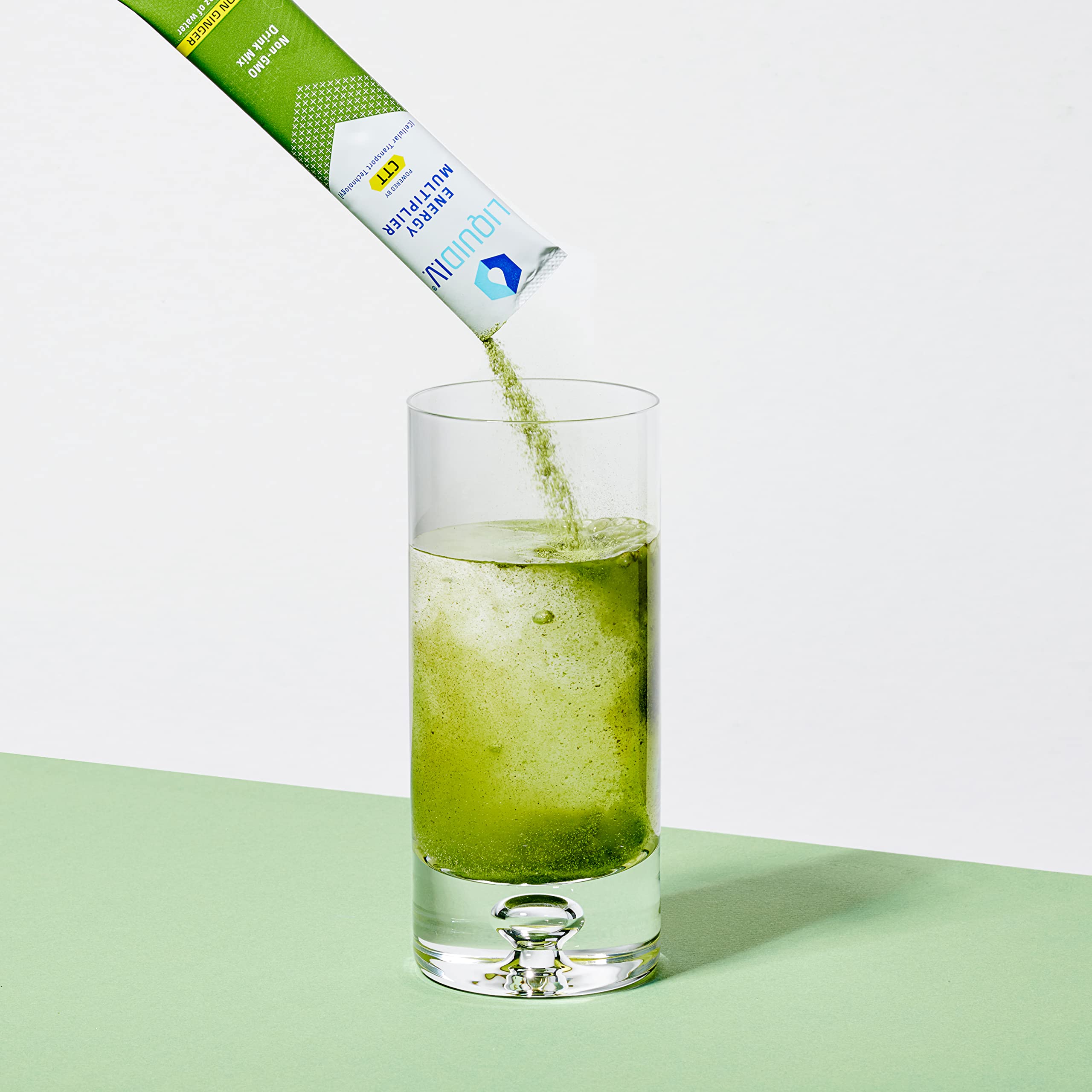 Liquid I.V. Energy Multiplier Energy Powder Drink Sticks Matcha and