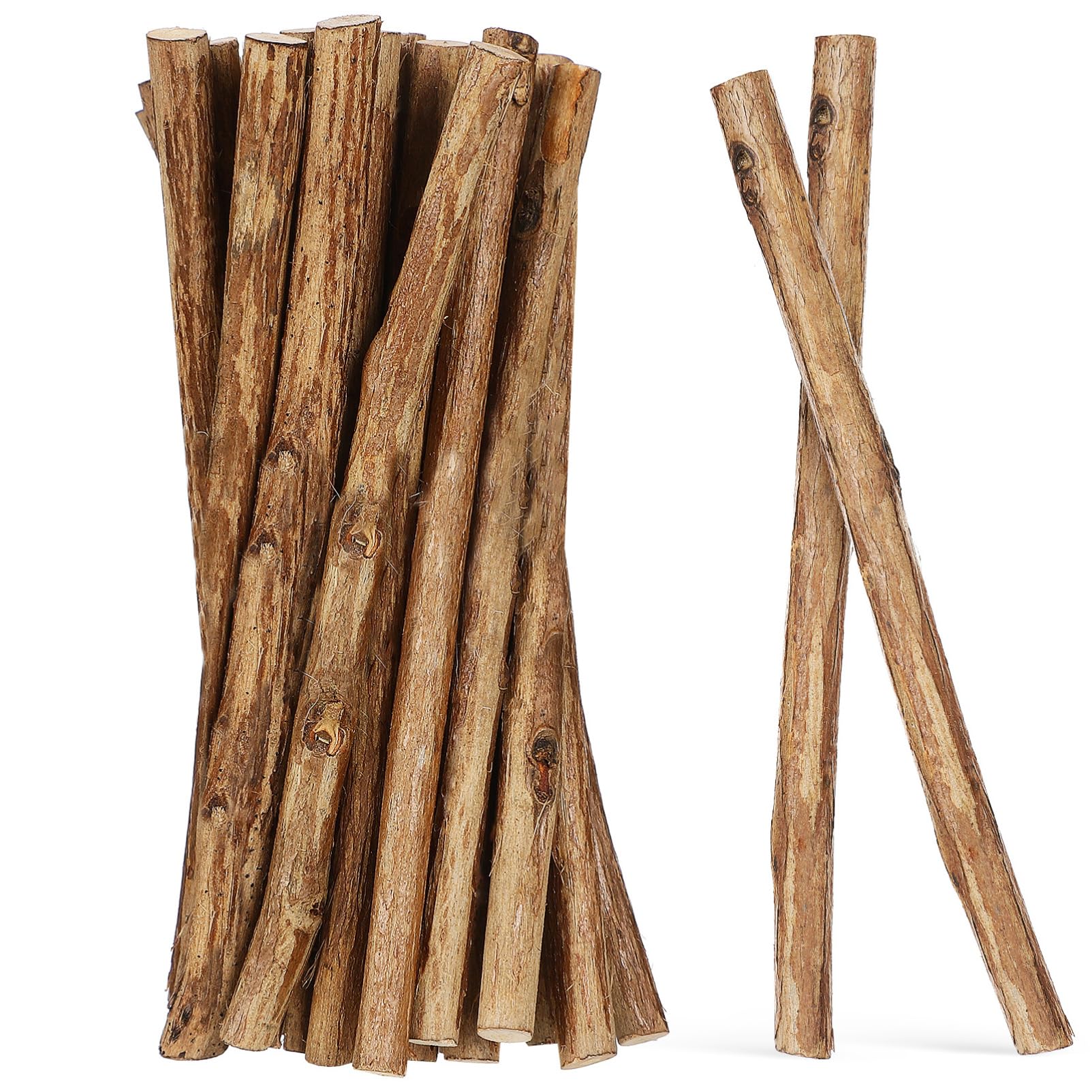 MUELODSIC 50Pcs Rustic Log Branches Craft Sticks Natural Long for Decor Centerpiece Crafts and Creative Projects