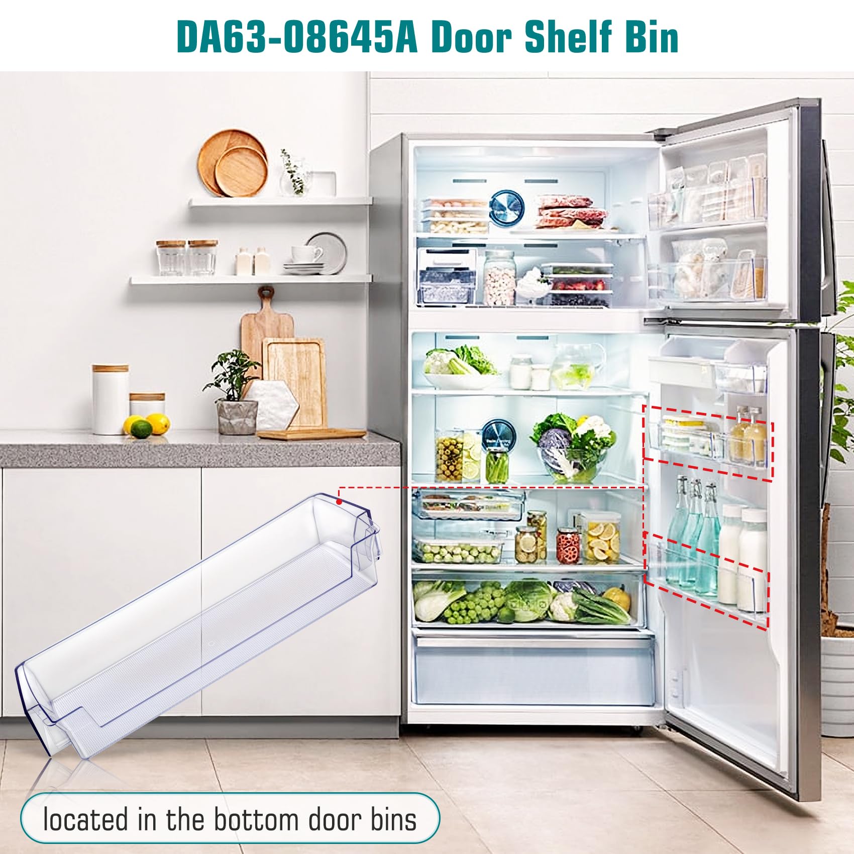 Amazon.com: DA63-08645A Refrigerator Door Shelf 2Pack, RT18M6215SR
