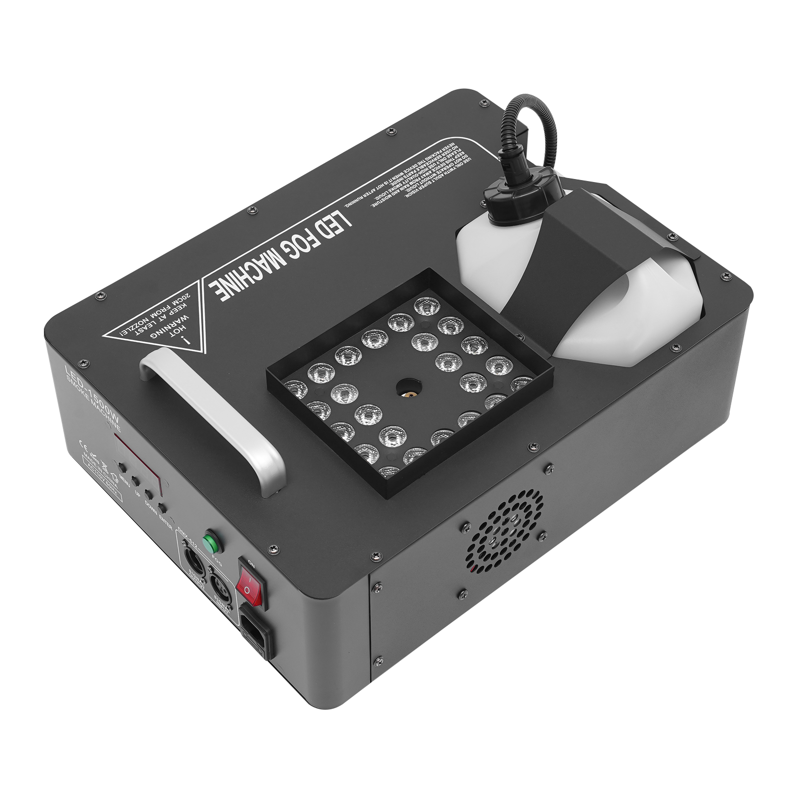 Máquina de humo con luces LED RGB 1500W y control remoto inalámbrico miniatura 7
