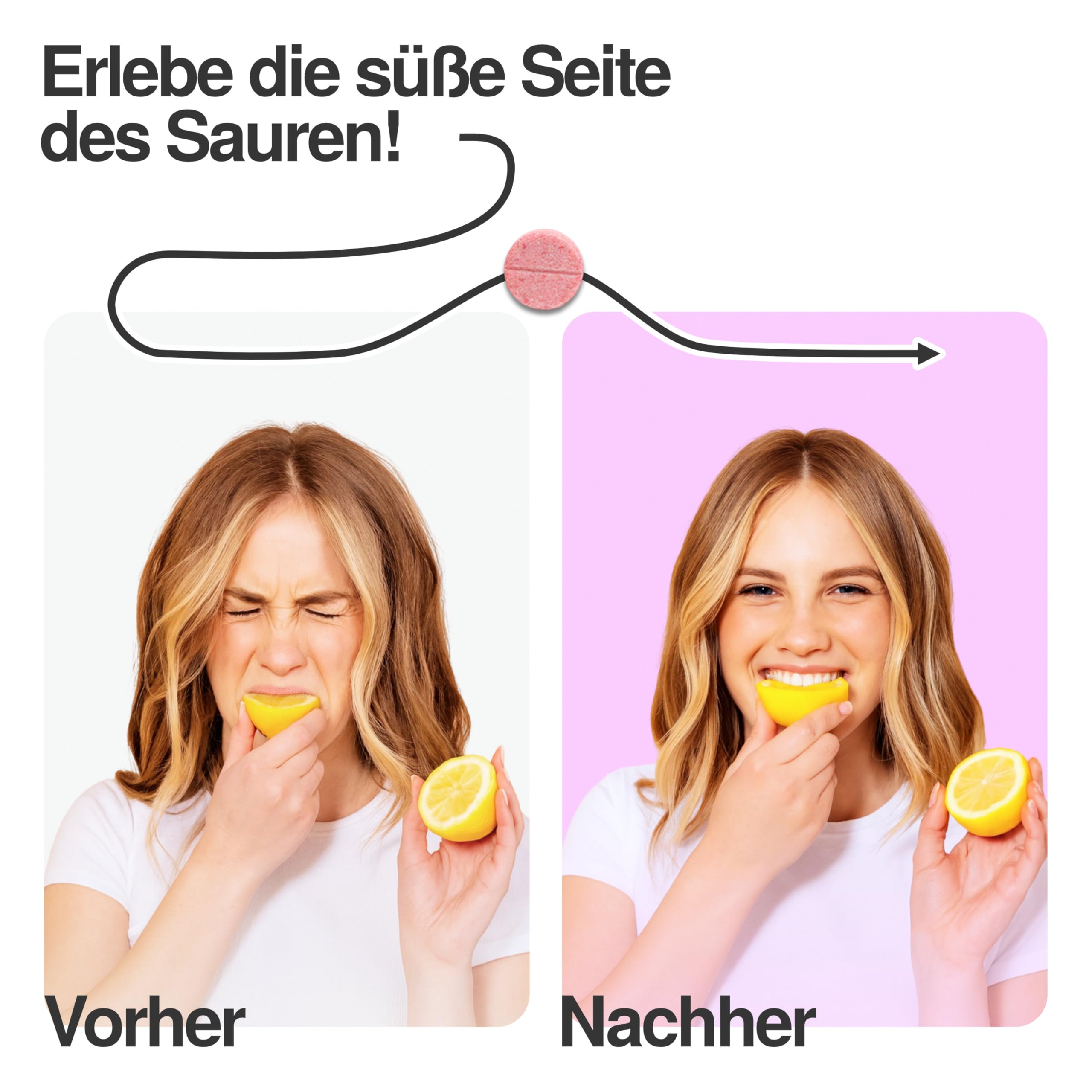TasteCare Miracle Berry Tabletten | 30 Stück | Macht Saures Süß in Sekunden | Wirkung bis 1 Stunde | Miraculin Tabletten aus Wunderbeere | Zuckerfreie Süßigkeiten | Hergestellt in der EU