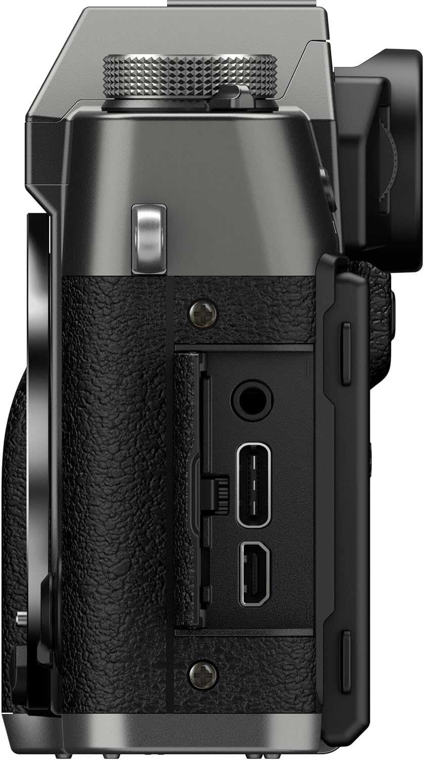 FUJIFILM X-T30 III Mirrorless Camera Body (Charcoal Silver) (16957918) Bundle with + 64GB Memory Card + Memory Card Wallet + Cleaning Kit