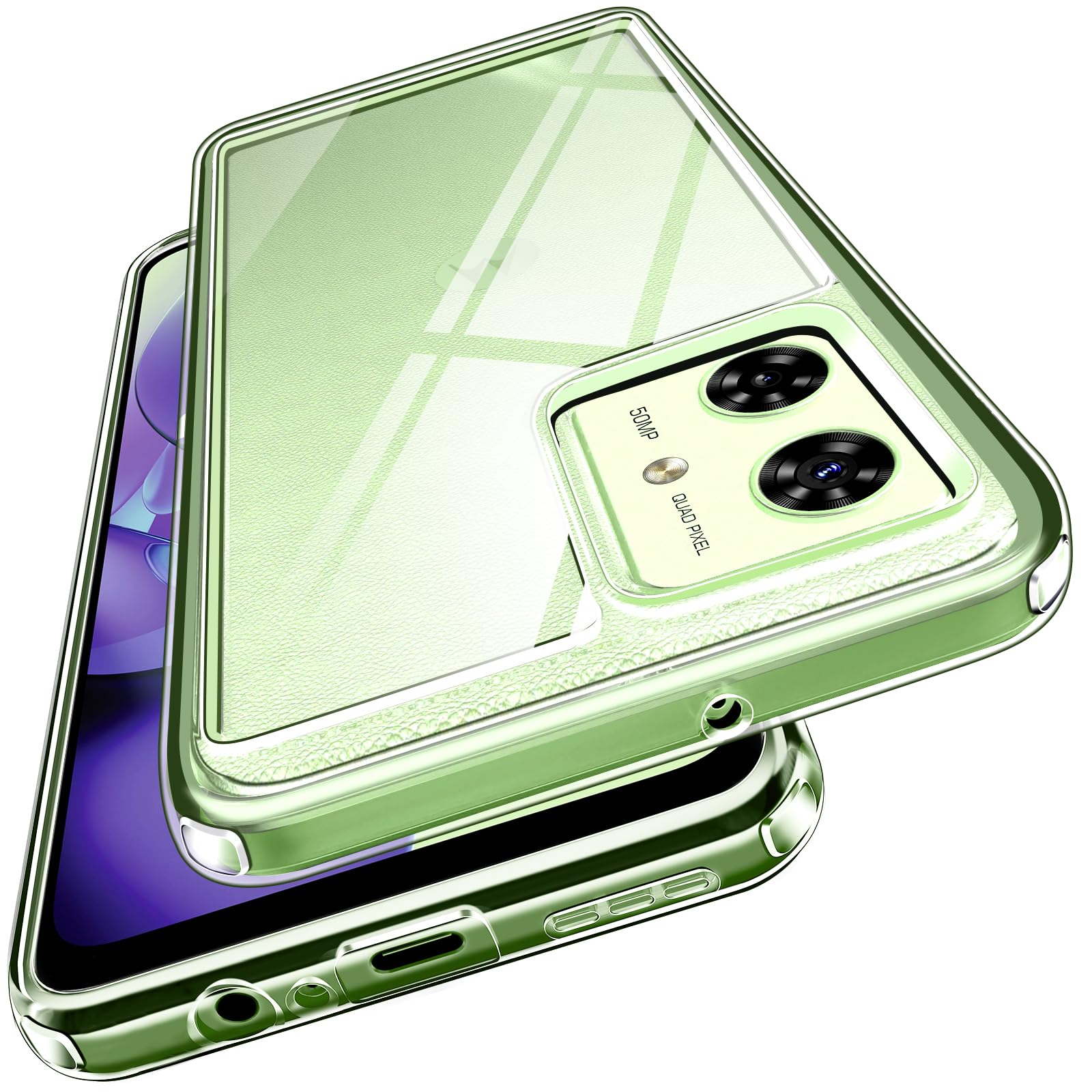iVoler Anti Ingiallimento Chiaro Cover per Motorola Moto G84 5G, [Antiurto di Grado Militare] Custodia Trasparente per Assorbimento degli Urti con Paraurti in TPU Morbido