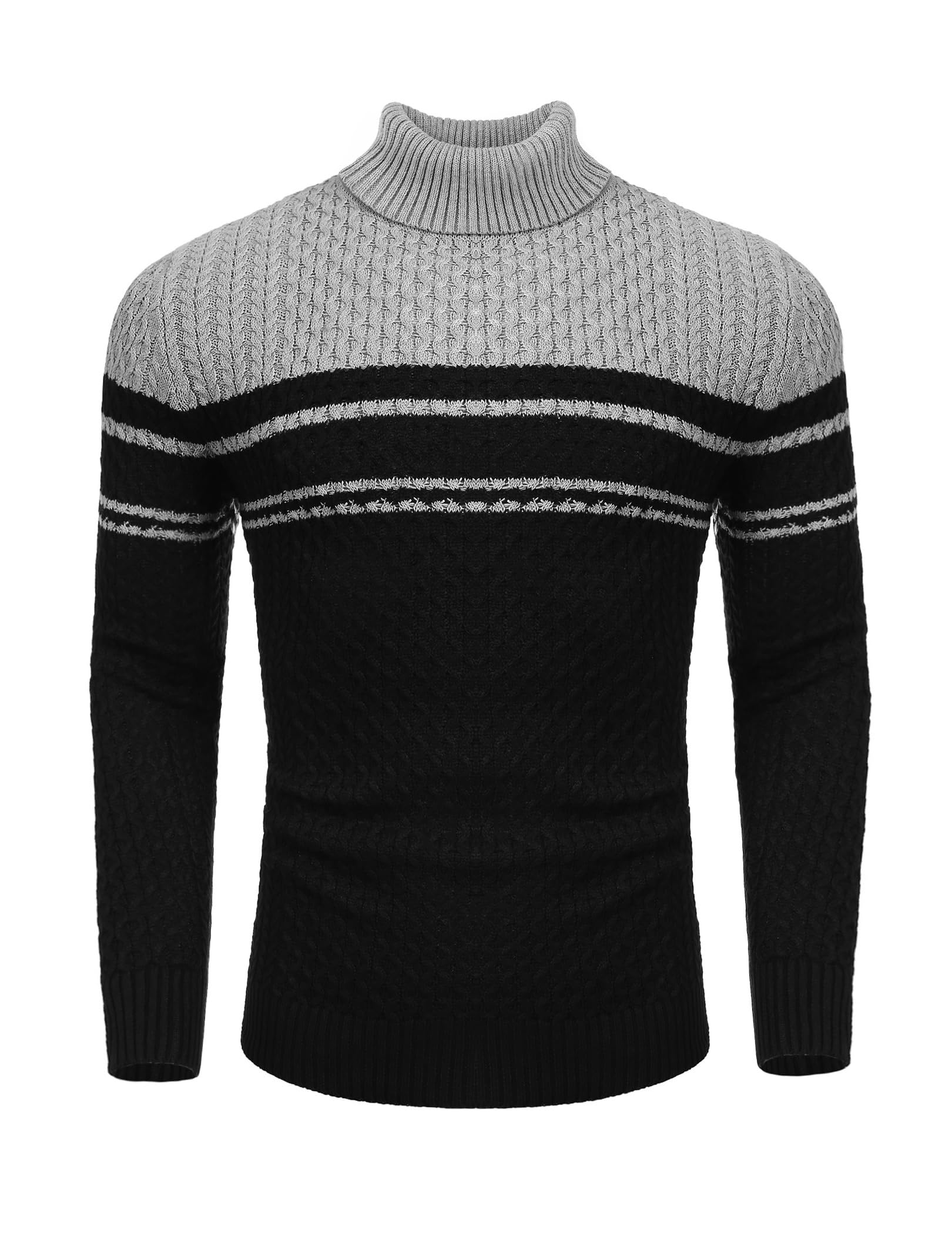 COOFANDY Maglione Dolcevita Uomo - Invernali Maglioni Maglione a Collo Alto Slim Fit a Manica Lunga Maglia Maglione