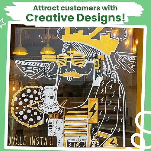 Vista 33 de Marcadores de tiza metálica (paquete de 2) bolígrafos de tiza líquida para pizarras, pizarra, menú bistró, marcadores de ventana para automóviles