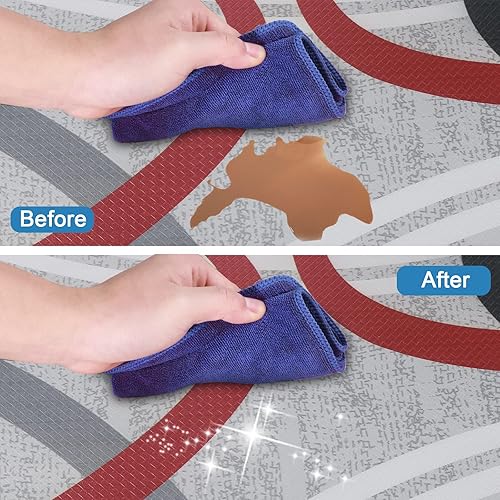 Miniatura 10 de Artnice Alfombrillas de cocina de 2 piezas, diseño abstracto moderno para suelo de cocina, tapetes de espuma viscoelástica para cocina, alfombra de