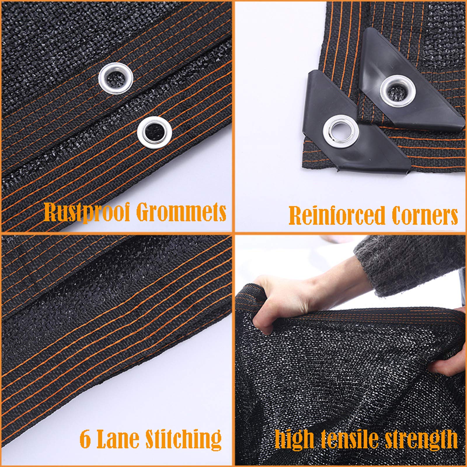 Schaduwnet Kas Met Doorvoertules 70% Schaduwpercentage UV-bestendig Schaduwdoek Voor Tuinbloemplant - Sunblock Schaduwnet - Bruin - 1x2m 2,5x5m 3x8m 5x9m(Maat:5x7m/16x23ft