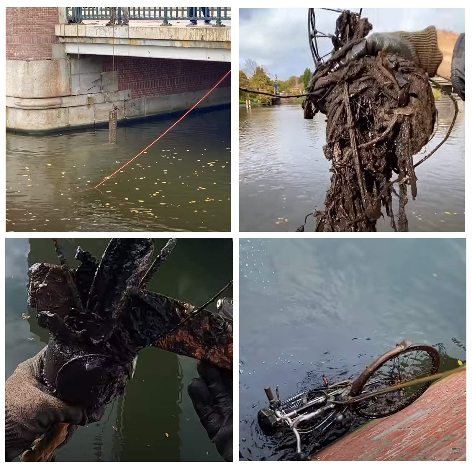 THCMAG Kit de pêche magnétique double face avec grappins, gants - Résistance combinée de 680,4 kg - aimants en néodyme solides avec corde de 20 m pour récupération d’objets magnétique en rivière