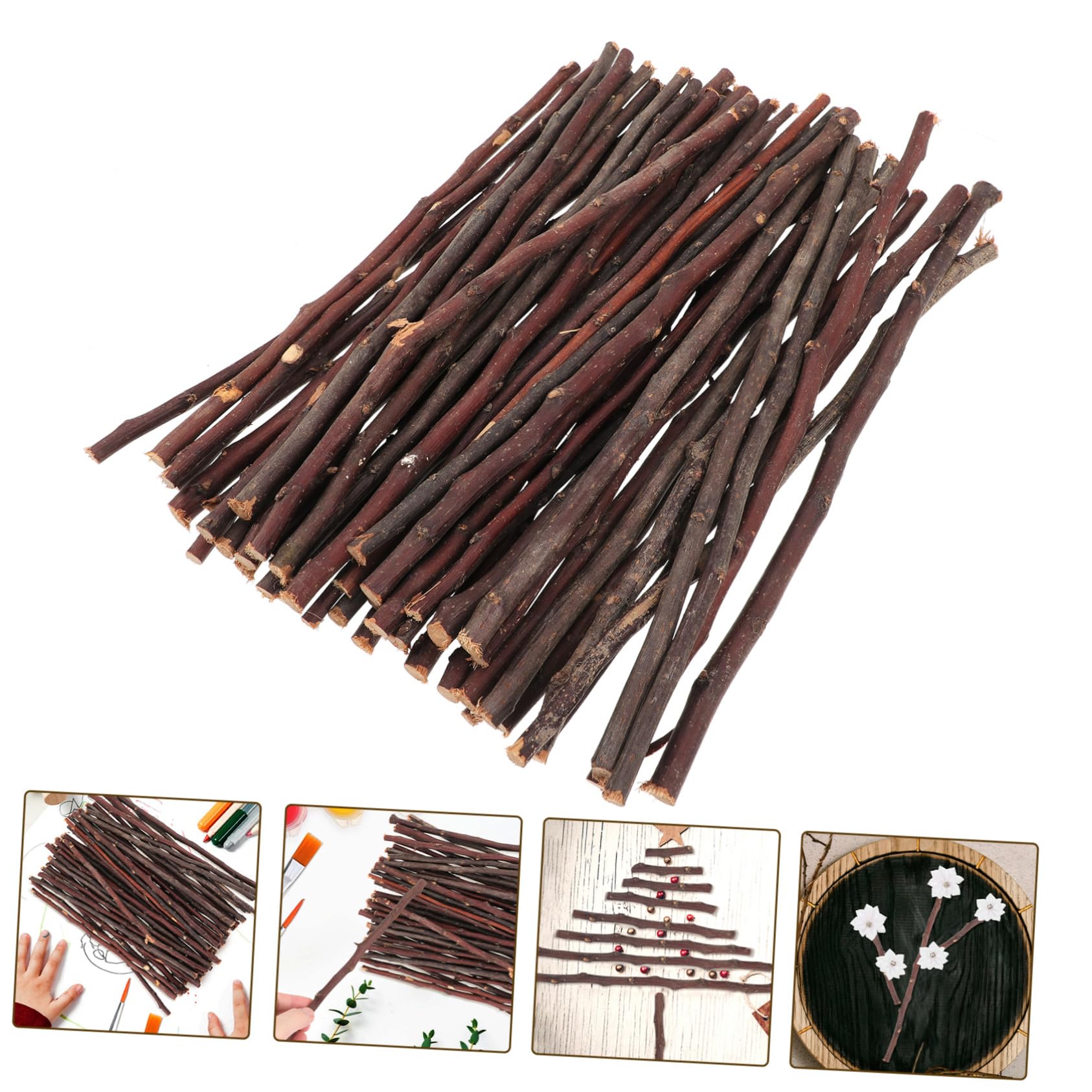 50stücke Holzstäbe Für Bastelprojekte Natürliche Holzlog-sticks Ca Lang Für Kinderhandwerk Foto-requisiten Und Modellbau Rustikale Bastelmaterialien