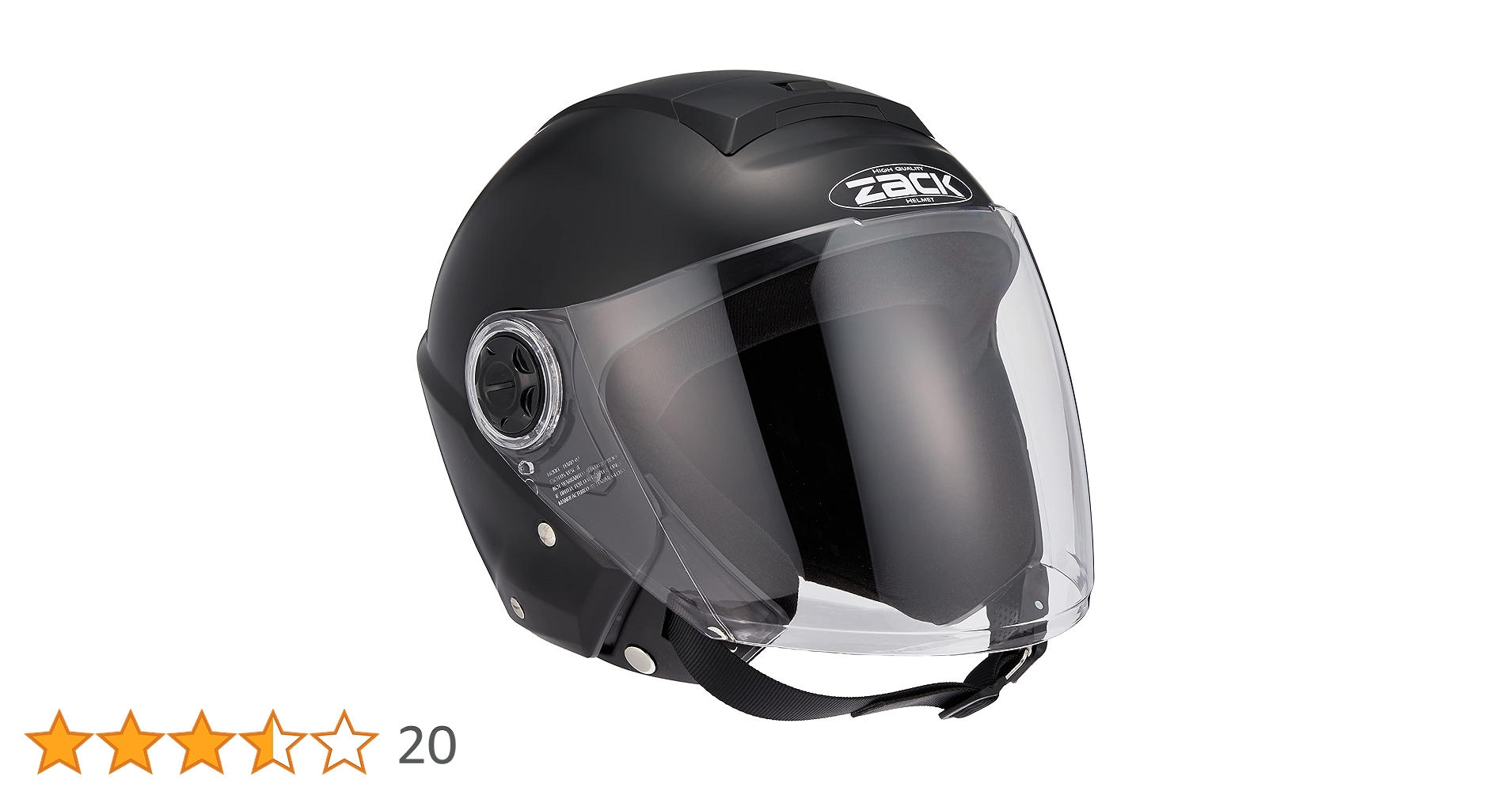 Amazon | TNK工業 ZR-20 ZACK シールド付きJETヘルメット ハーフマッド