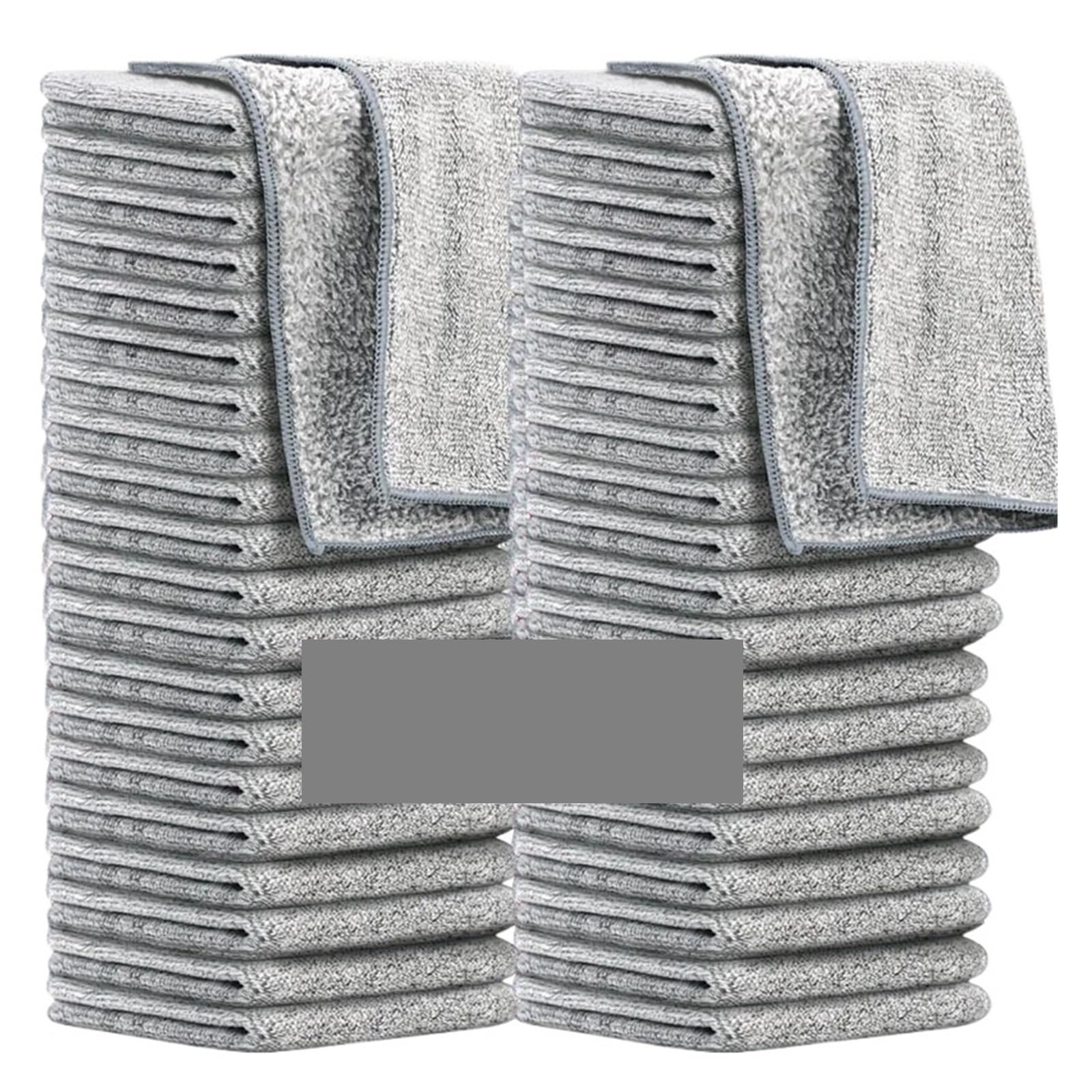 Thicken Microfiber Cleaning Cloths - Lint Free Reusable Absorbent Towels for Car Windows and Household Cleaning 100pcs