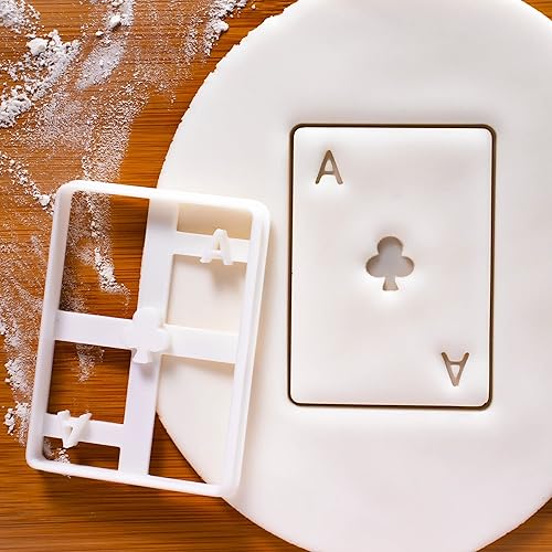 Miniatura 7 de Juego de 4 cortadores de galletas Poker Card (diseños As de espadas, diamante, club y corazón), 4 piezas, ideal para bricolaje Las Vegas Casino