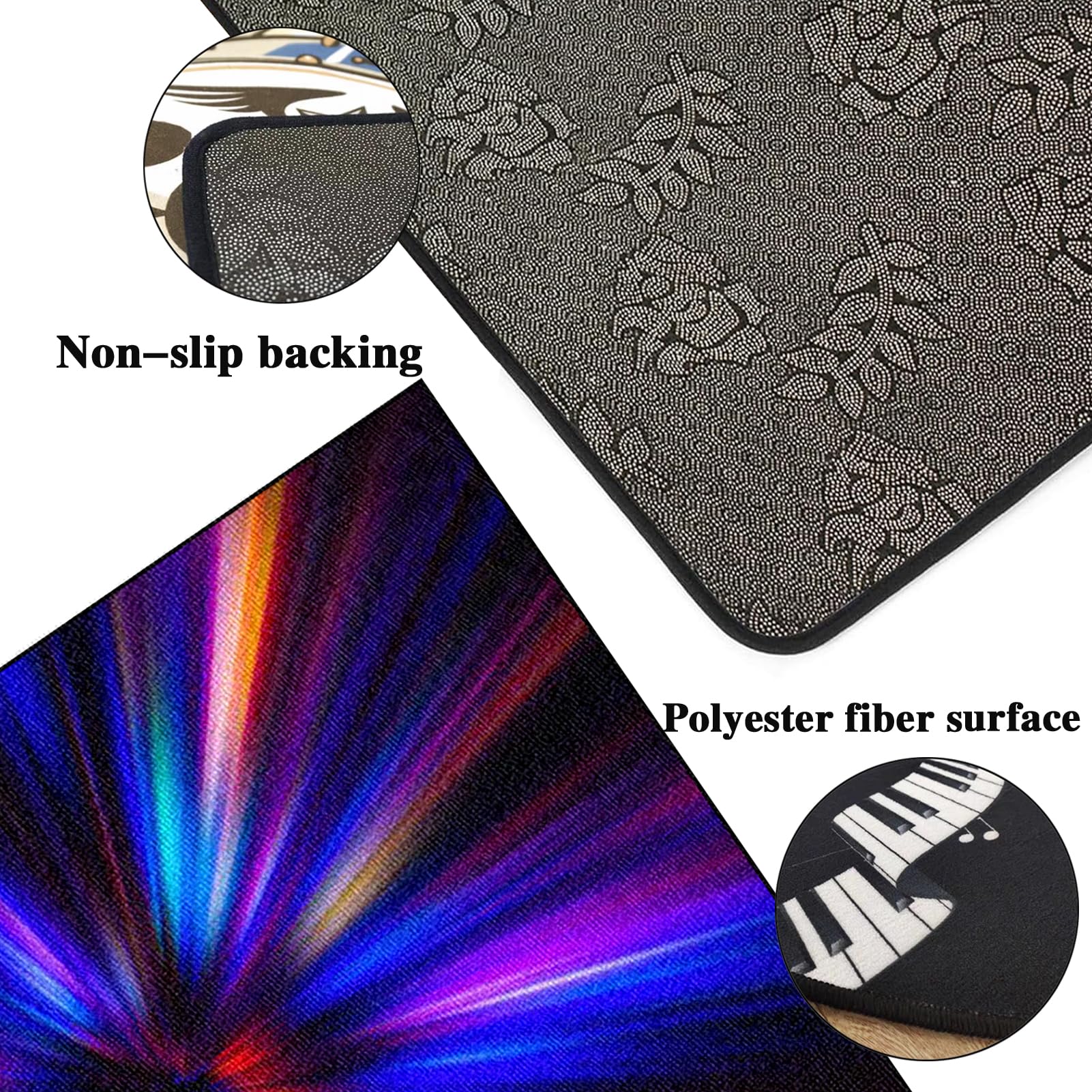 Tappetino Tamburo Insonorizzato Tappetini per Batterie Tappeto Drum Carpet per Batterie Acustica elettroniche Rullante Snare Drum Grancassa Tappeto Antiscivolo Tappeto per Batteria 210 x 180 cm