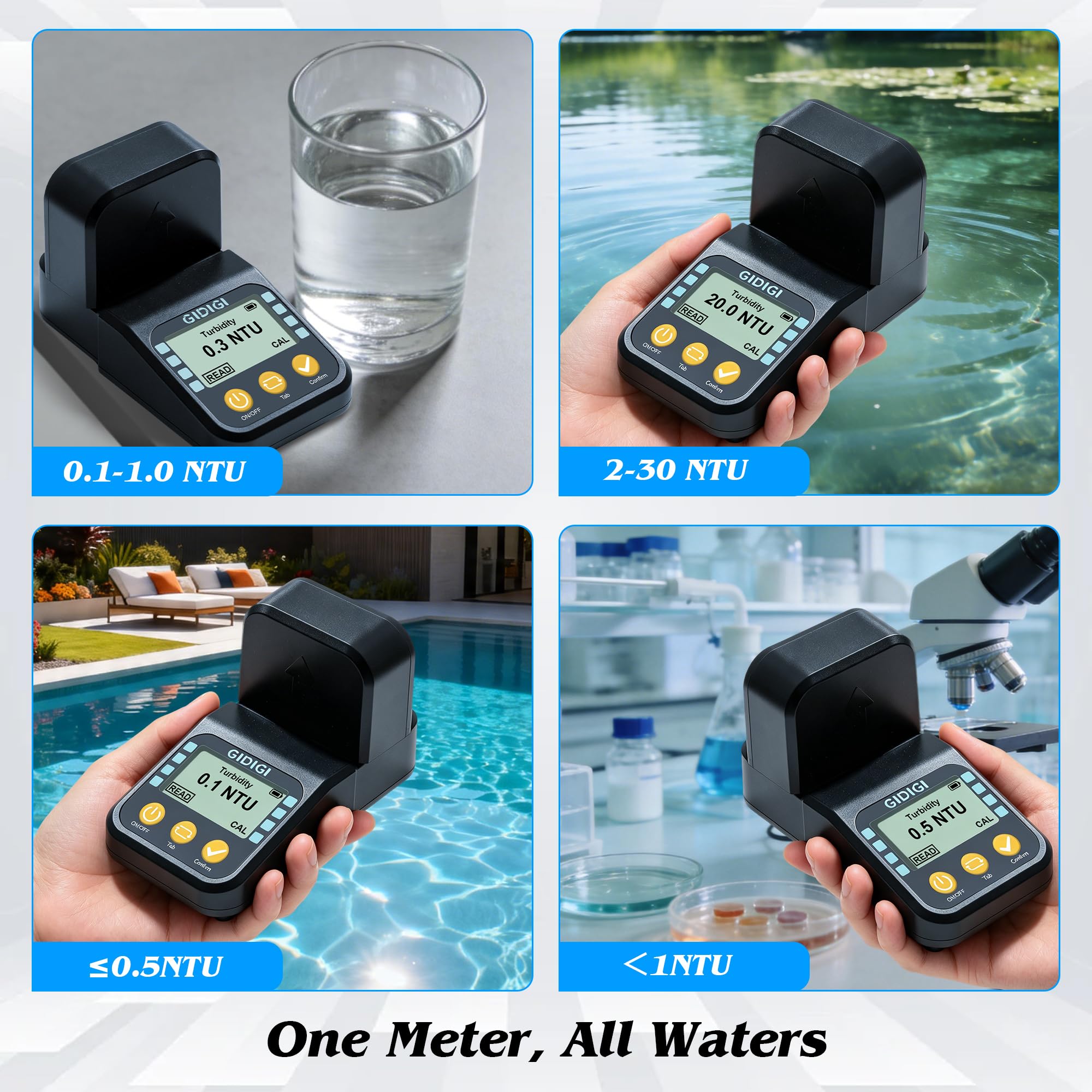 Portable Turbidity Meter - 0-1000 NTU -6 Portable Turbidity Meter - 0-1000 NTU -6