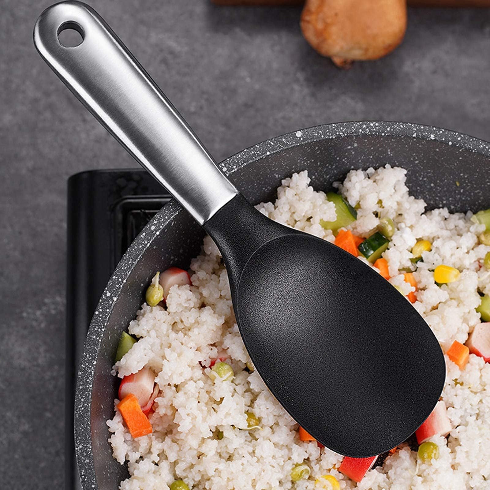 Lot 2 Cuillères Riz Silicone MARUKO - Antiadhésive, Résistante Chaleur