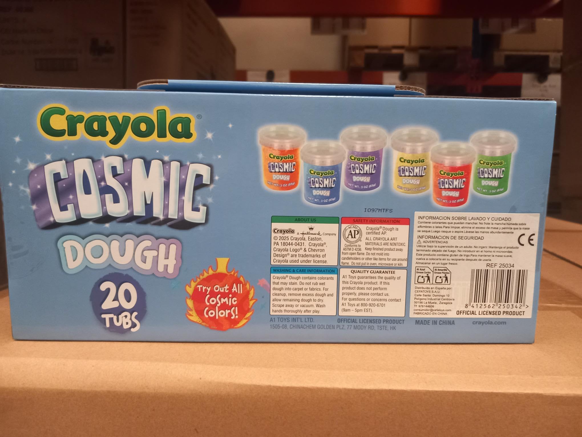 Cefa Toys - Plastilina Crayola Cosmic - Pack 20 Botes 85g c/u - Masa Moldeable Brillante - No Tóxica - Maletín de Transporte Incluido - Apto para Niños a Partir de los 3 Años