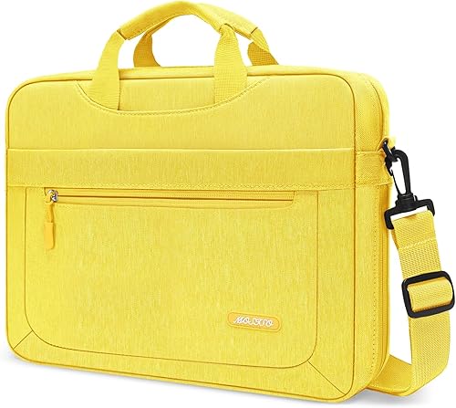 Miniatura 10 de MOSISO  Bolso de hombro para computadora portátil poliéster con profundidad ajustable en la parte inferior azul (Airy Blue), Negro, Azul celeste