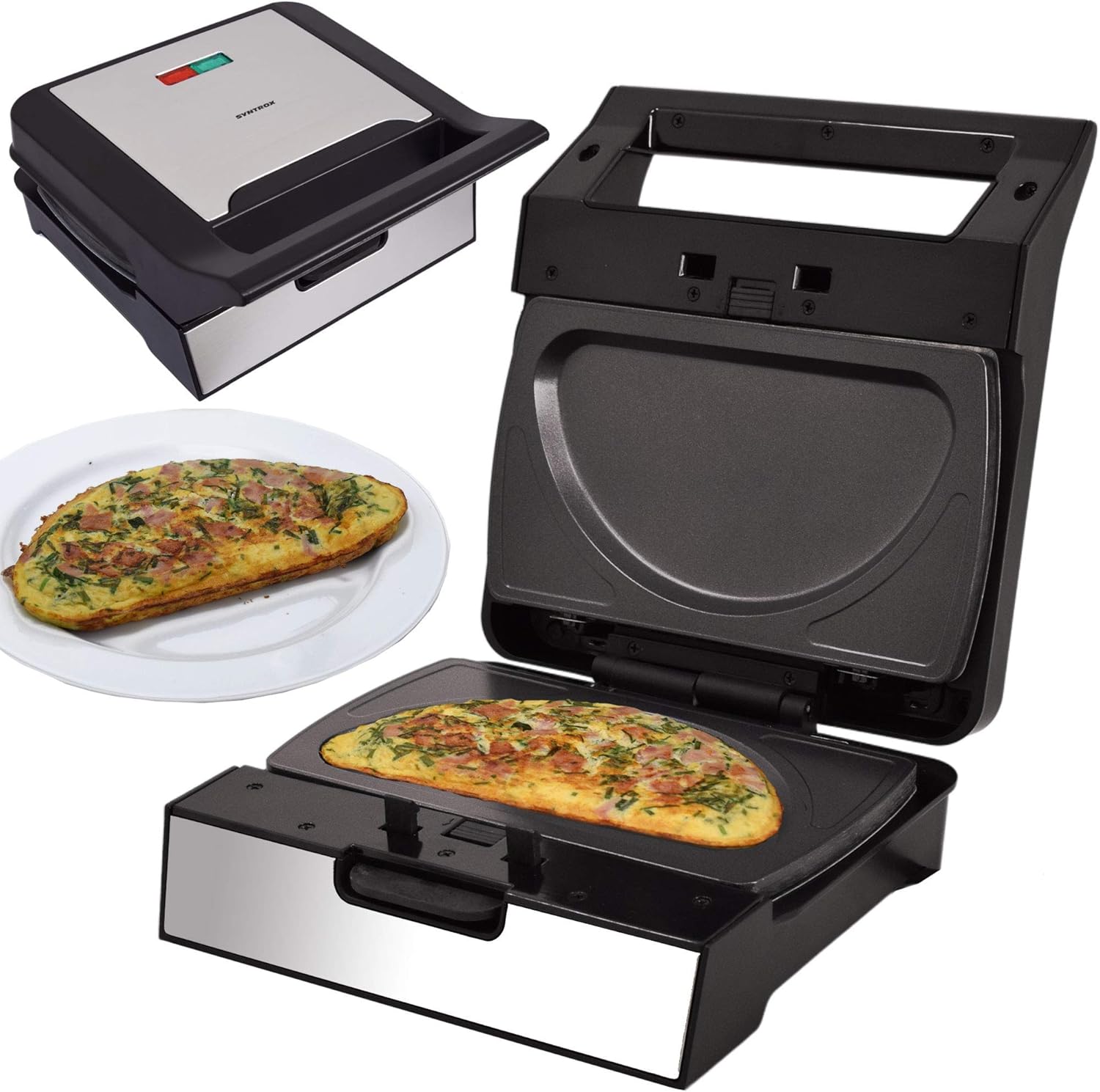 Syntrox Germany Omelette Maker MM1400W with Removable Baking Plates