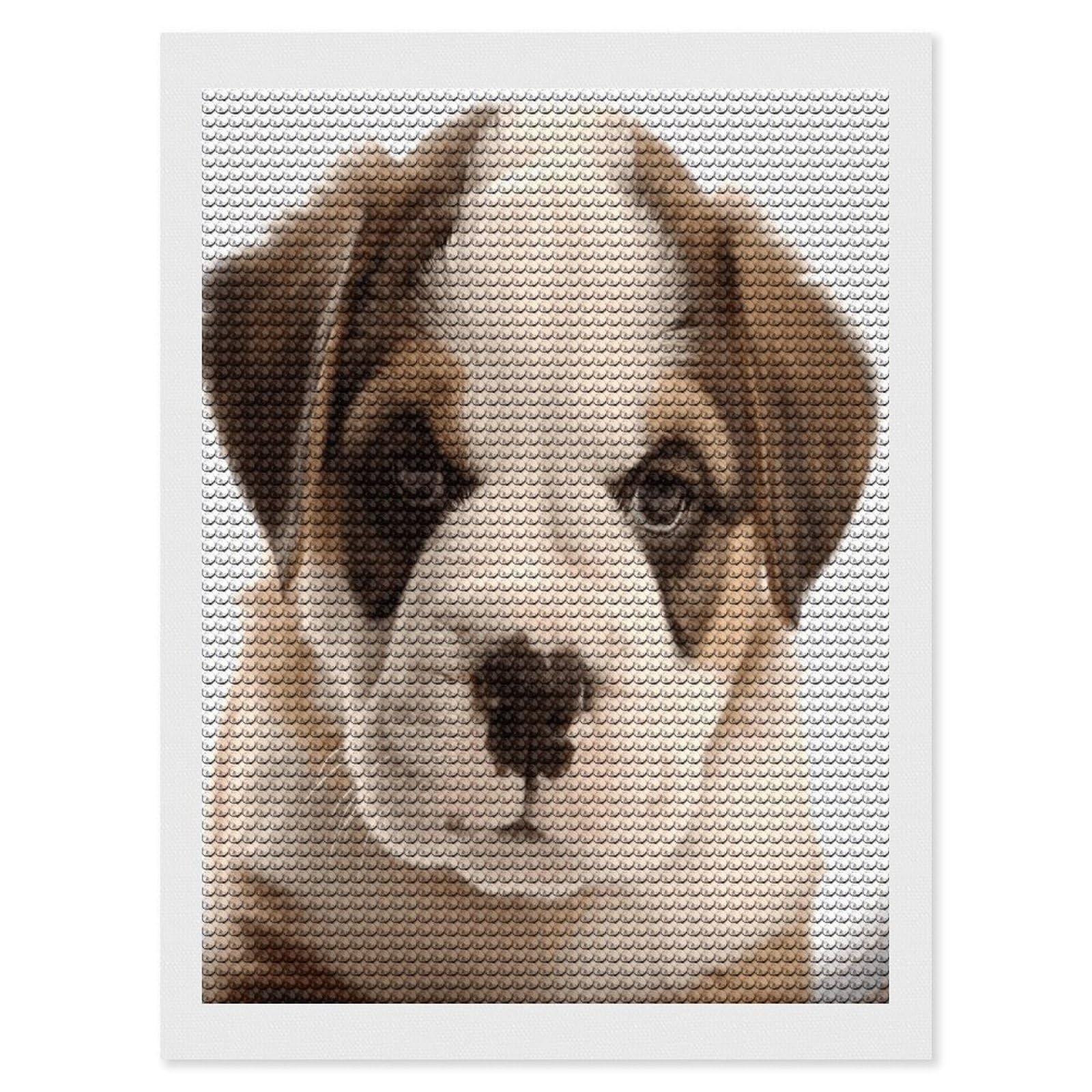JTREHY Dog Puppies Diamond Art Kits Personalized DIY Round Diamond Painting Kits for Beginner Full Drill Diamonds Dots Paintings for Adults Gem Art Crafts Home Decor