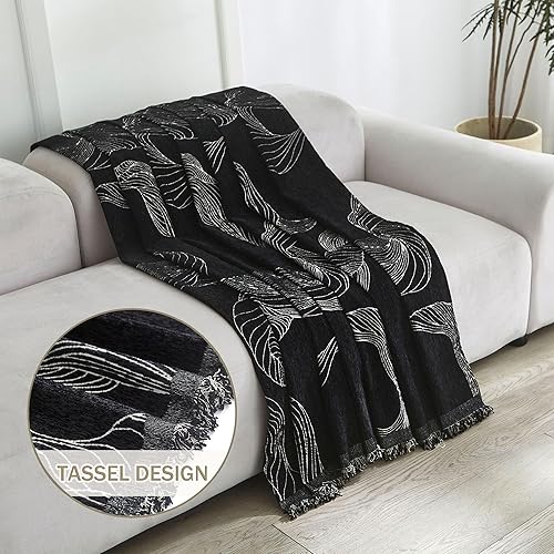 Miniatura 7 de Funda bohemia para sofá de 3 cojines, antideslizante, de felpilla gruesa, suave protector de muebles, funda de sofá biplaza para perros y mascotas,